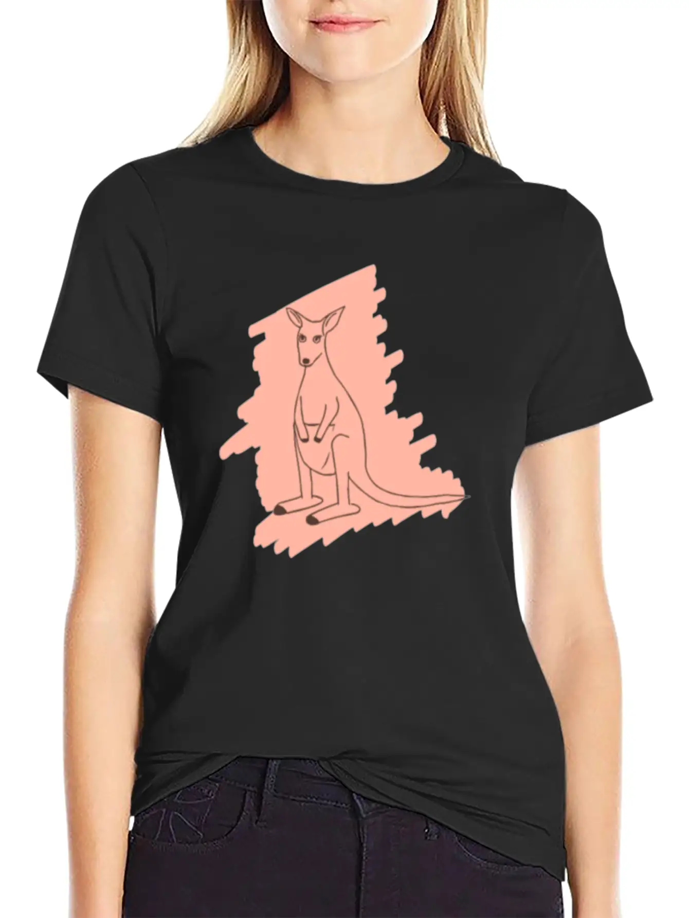 Animal Kangaroo Unisex Casual T-Shirt – Clean Design For Daily Comfort