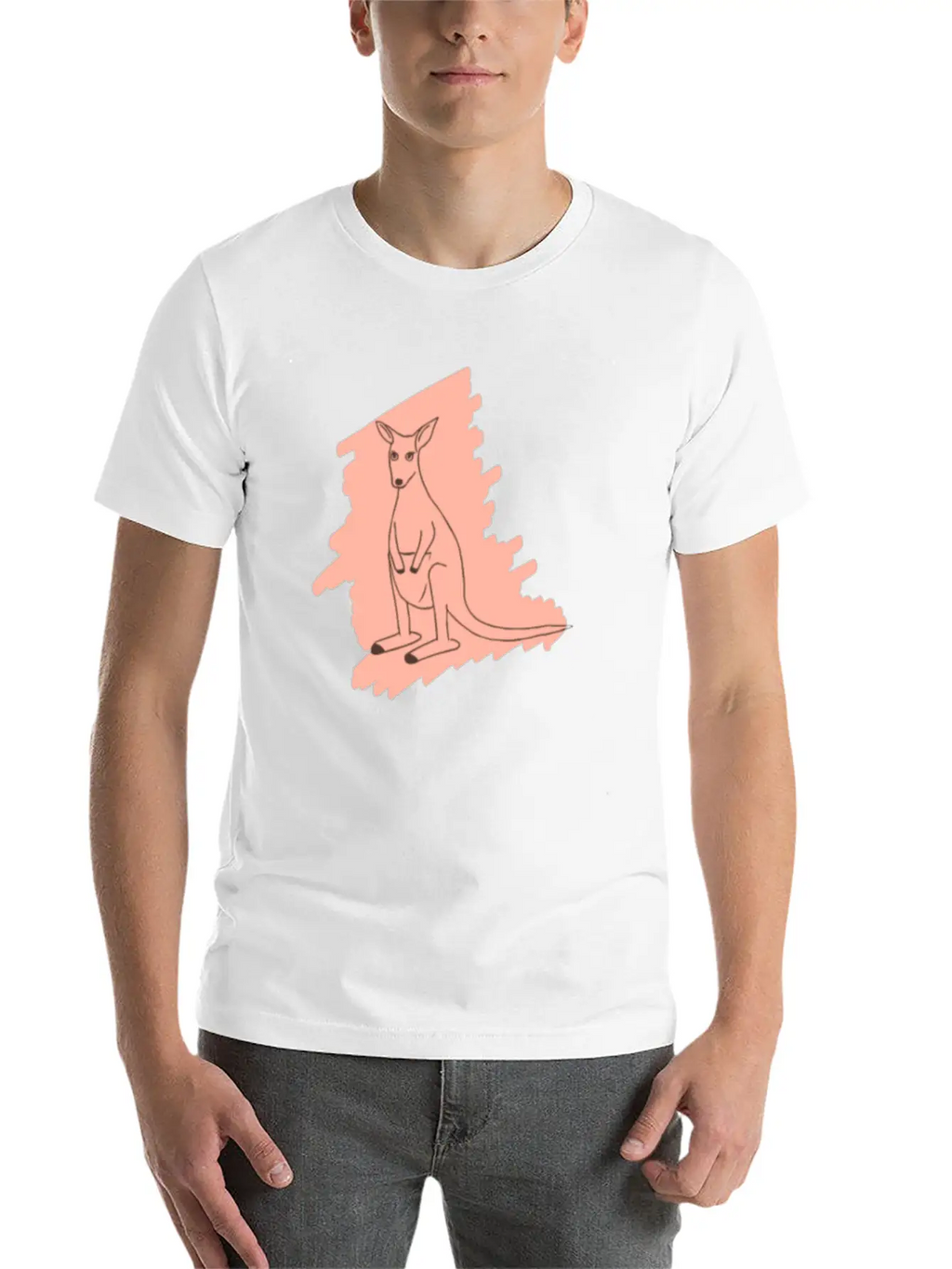 Animal Kangaroo Unisex Casual T-Shirt – Clean Design For Daily Comfort