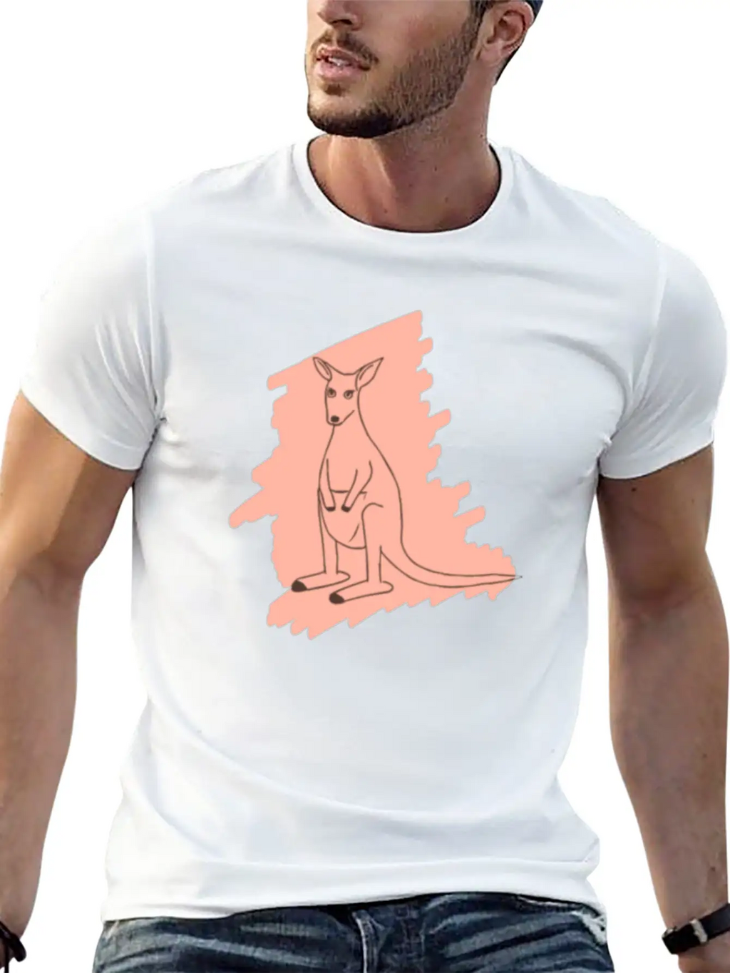 Animal Kangaroo Unisex Casual T-Shirt – Clean Design For Daily Comfort