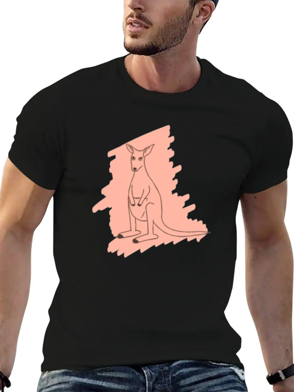 Animal Kangaroo Unisex Casual T-Shirt – Clean Design For Daily Comfort