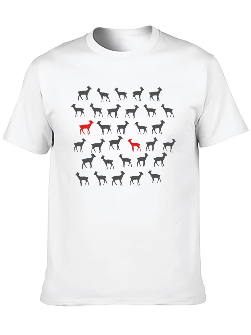 Animal Pattern Unisex Short Sleeve Soft Cotton T-Shirt – Casual Everyday Wear