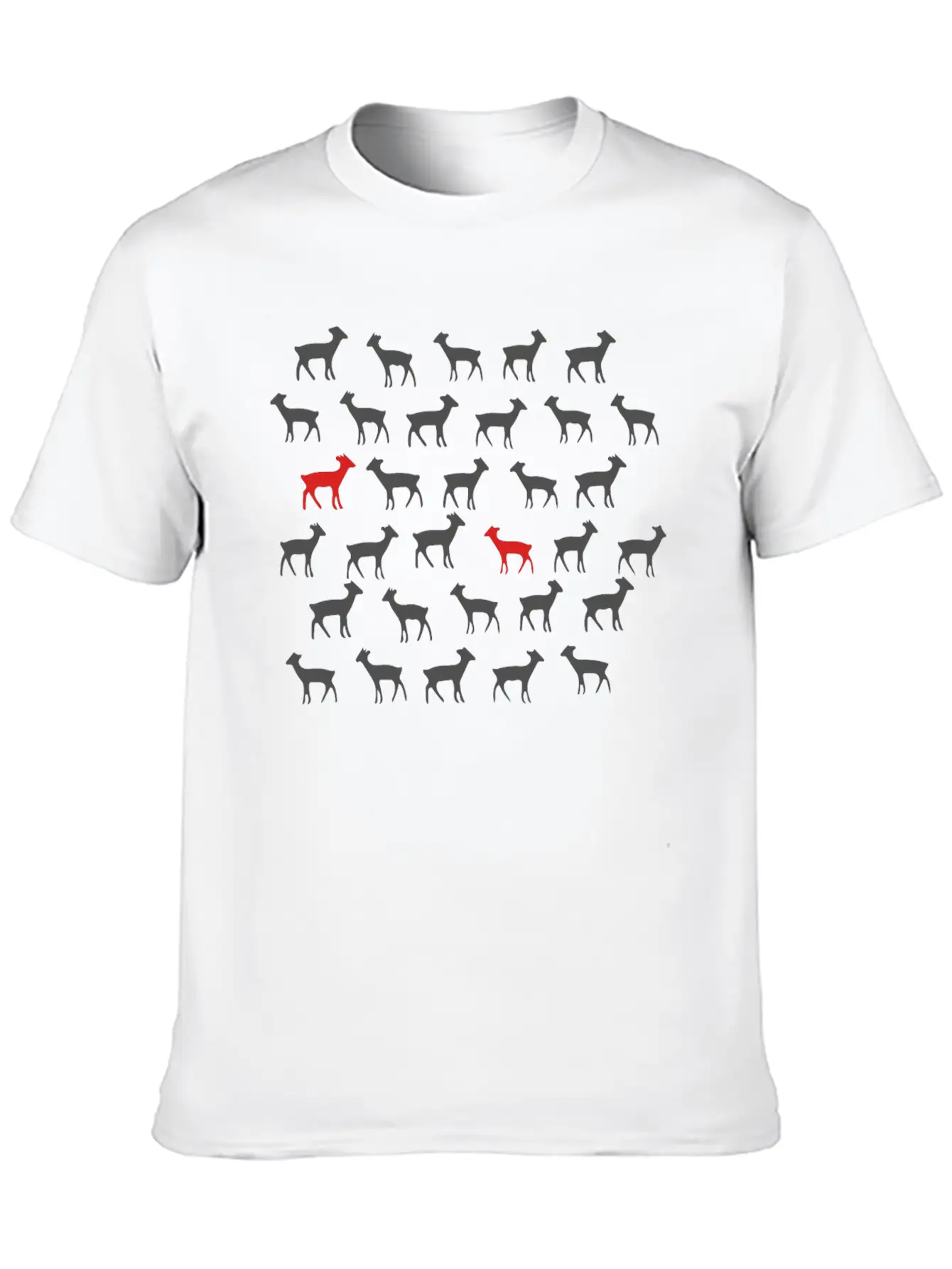 Animal Pattern Unisex Short Sleeve Soft Cotton T-Shirt – Casual Everyday Wear