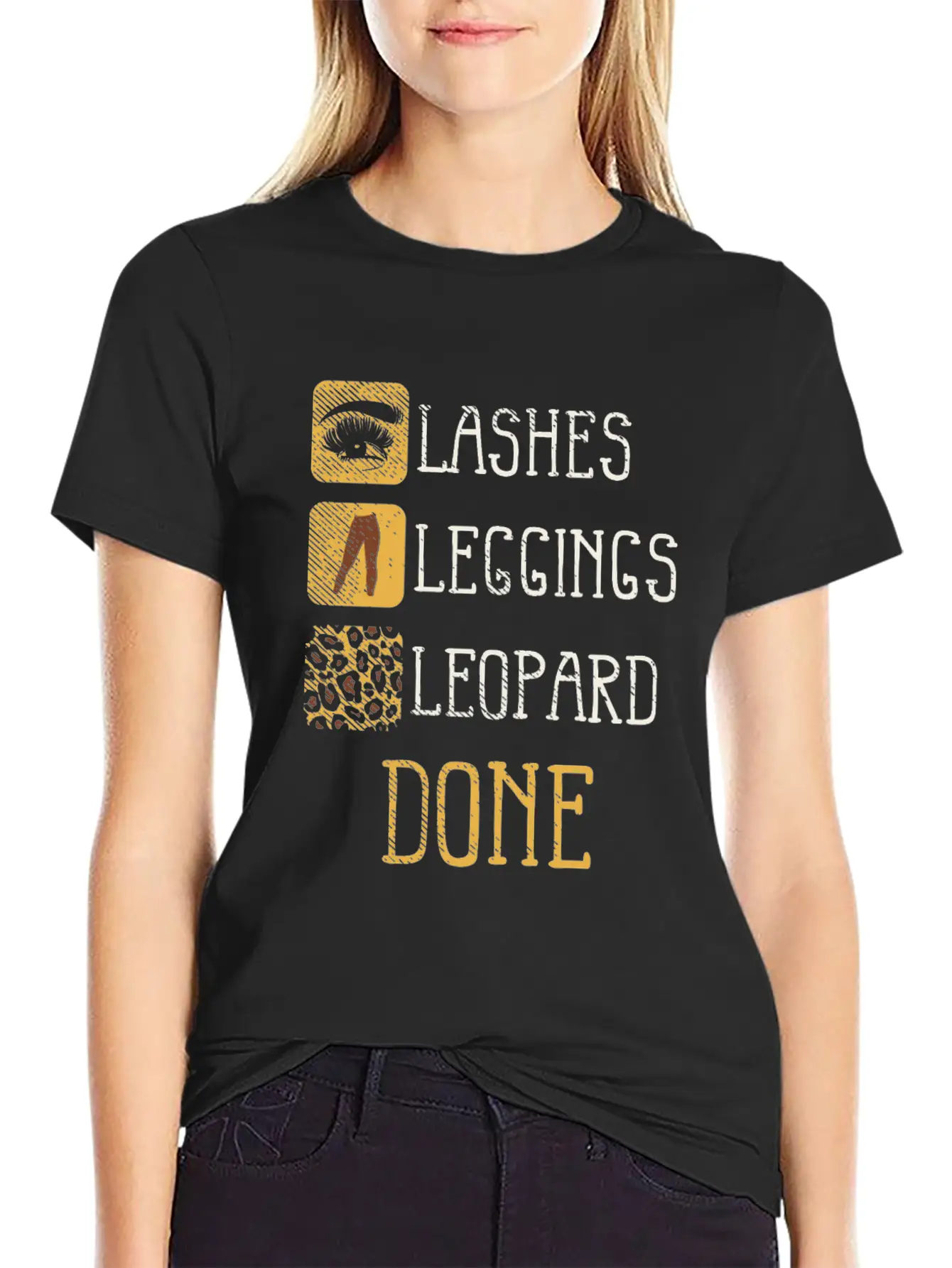 Animal Print Makeup Beauty - Lashes And Leopard Unisex Casual T-Shirt – Clean Design For Daily Comfort