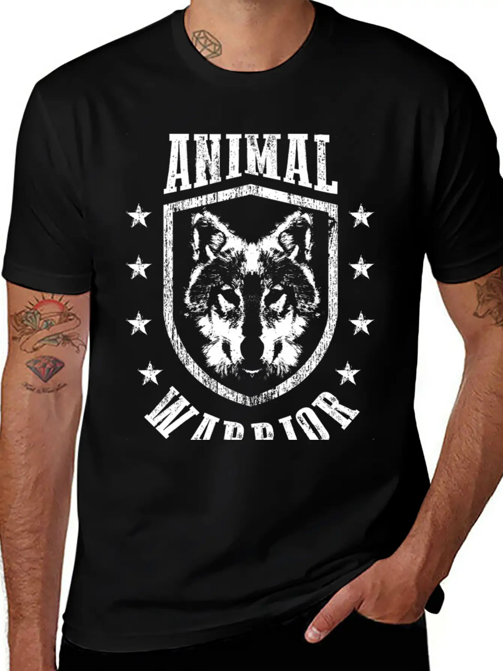 Animal Warrior Wolf Unisex Casual T-Shirt – Clean Design For Daily Comfort