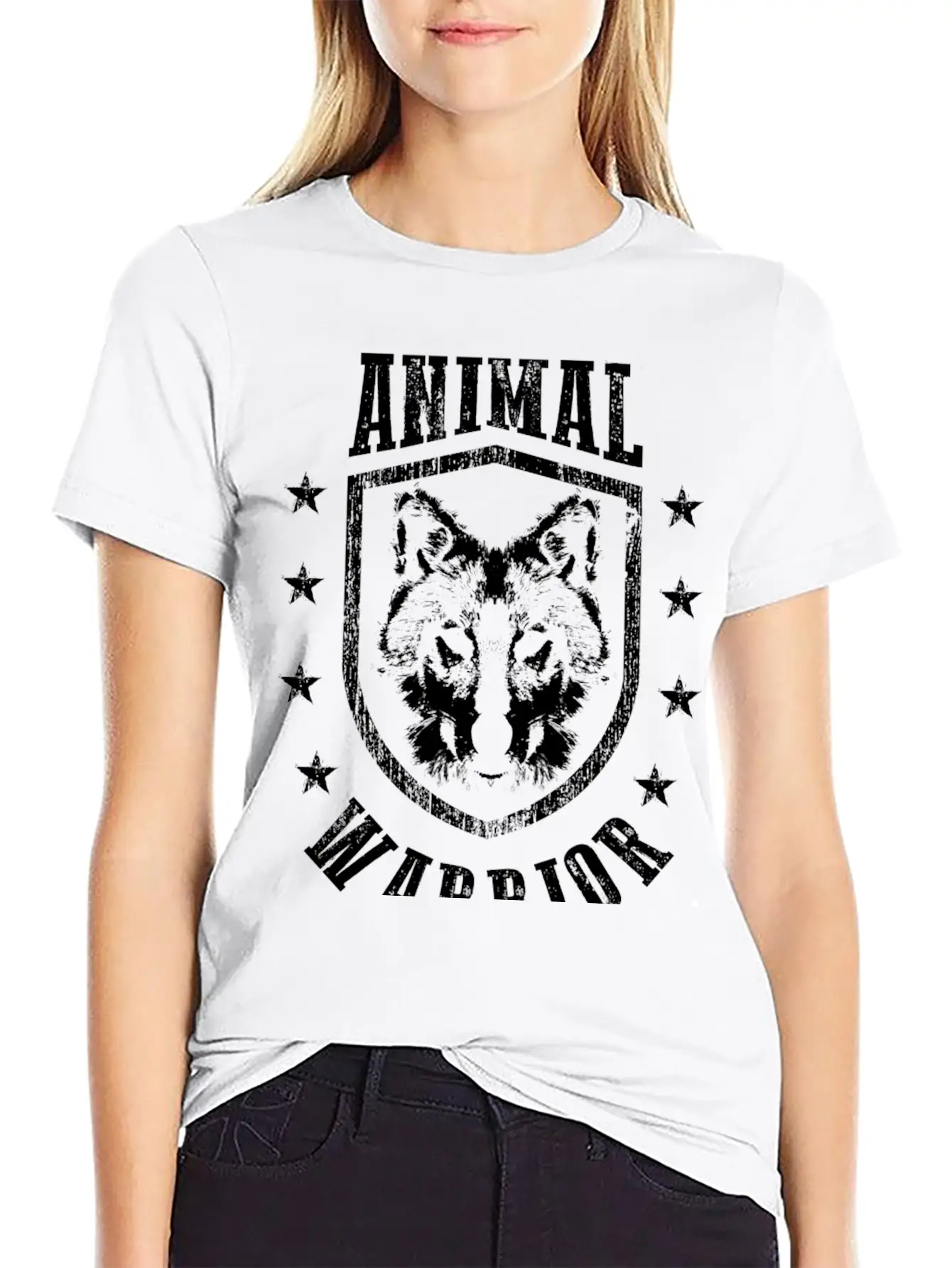Animal Warrior Wolf Unisex Casual T-Shirt – Clean Design For Daily Comfort