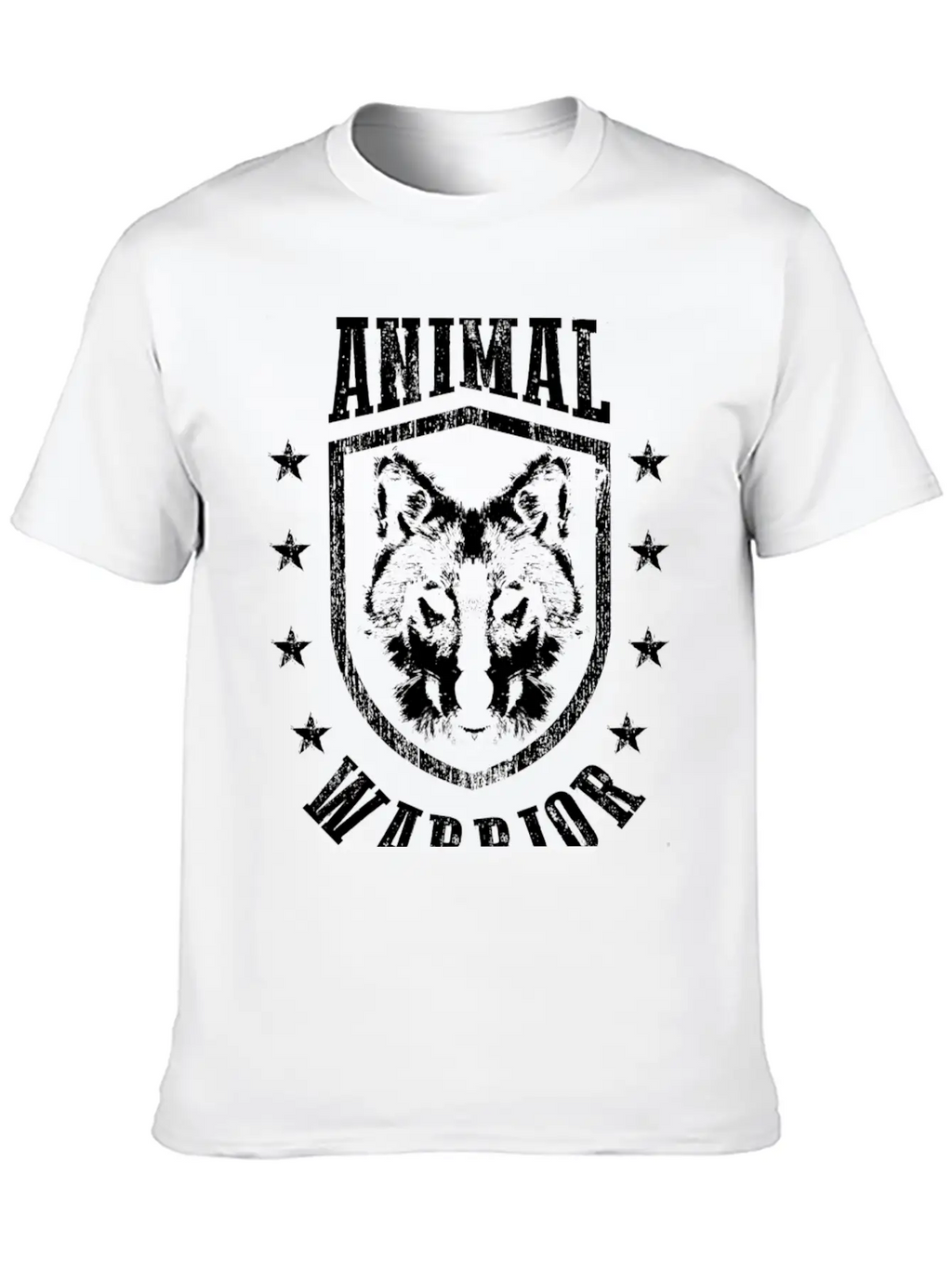 Animal Warrior Wolf Unisex Casual T-Shirt – Clean Design For Daily Comfort