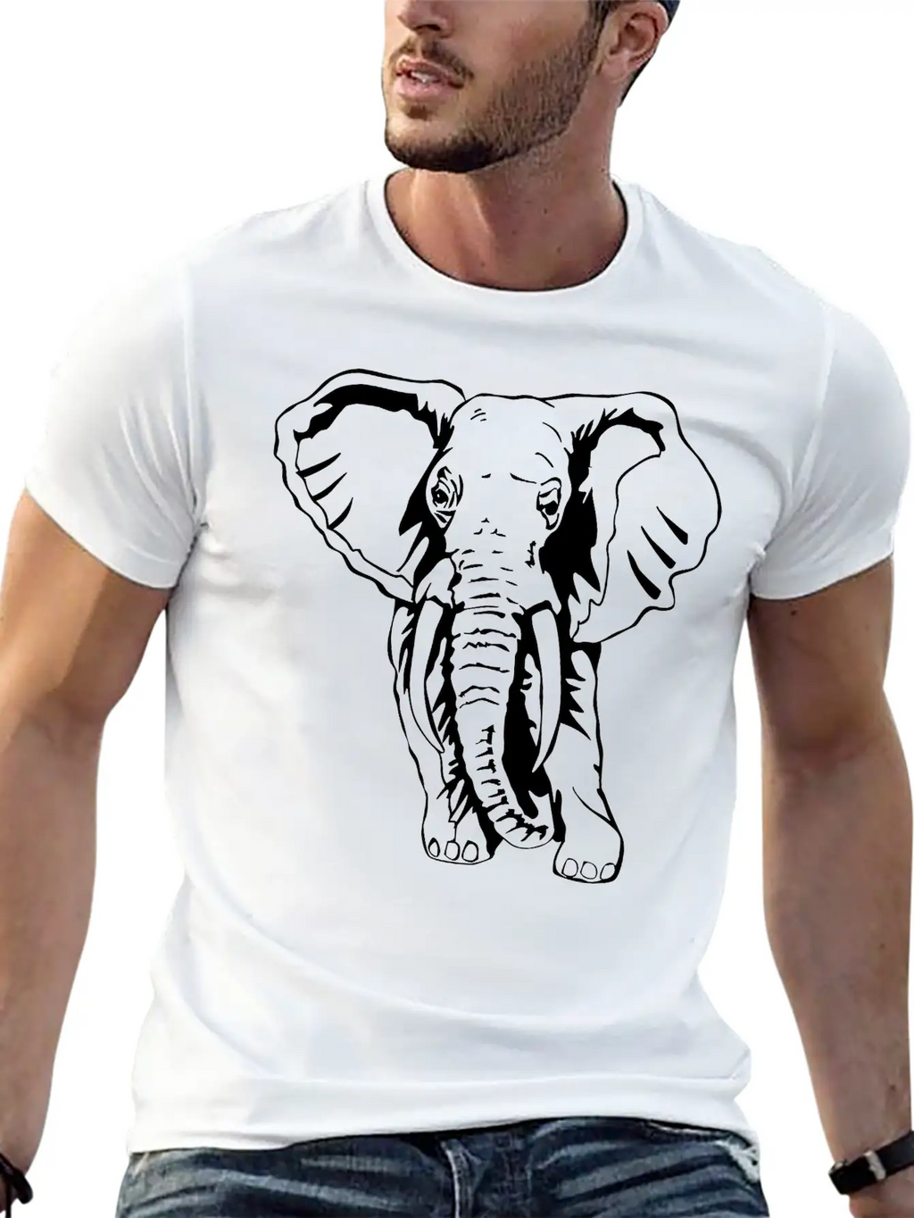 Animals Safari Elephant Bundle. Unisex Casual T-Shirt – Clean Design For Daily Comfort
