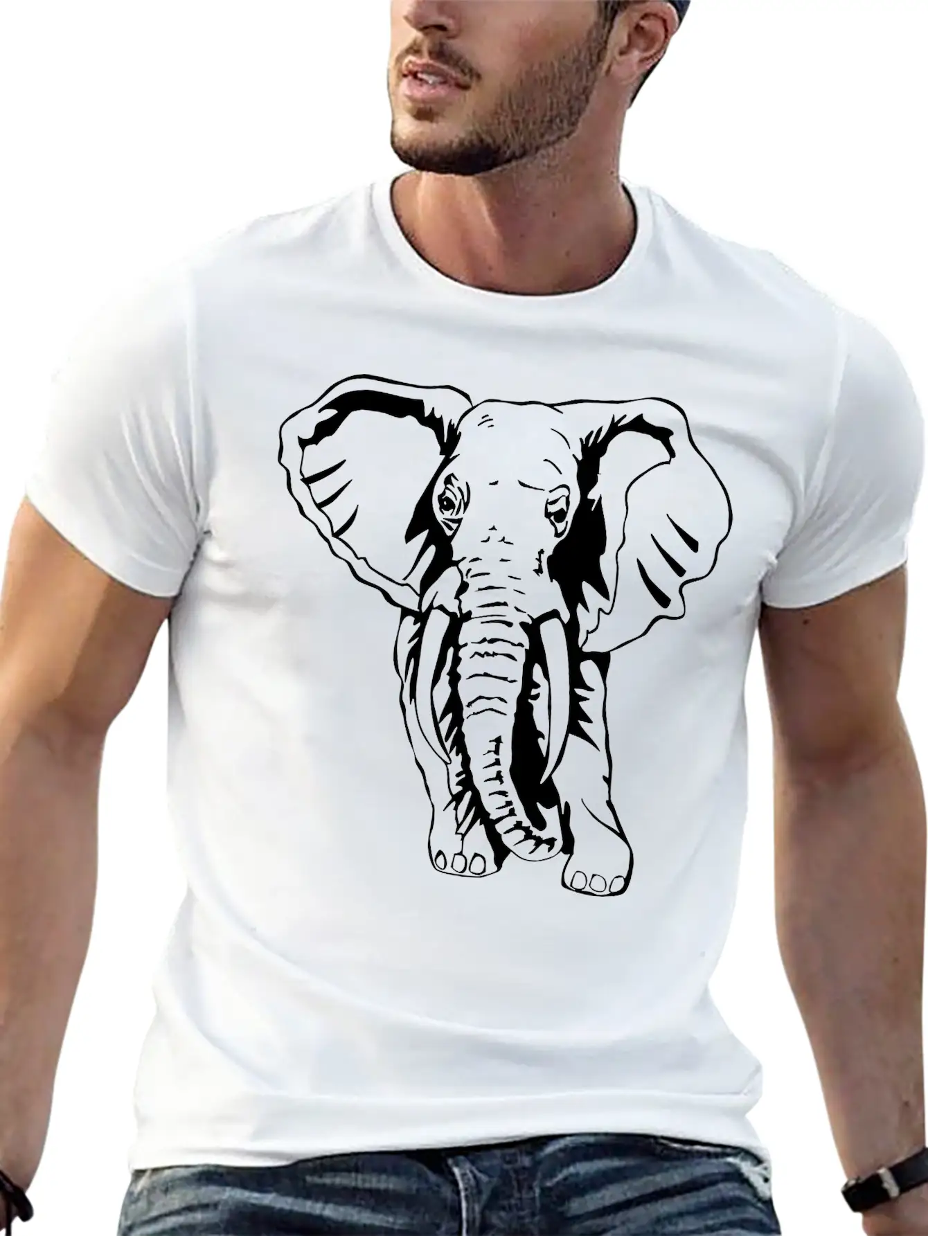 Animals Safari Elephant Bundle. Unisex Casual T-Shirt – Clean Design For Daily Comfort