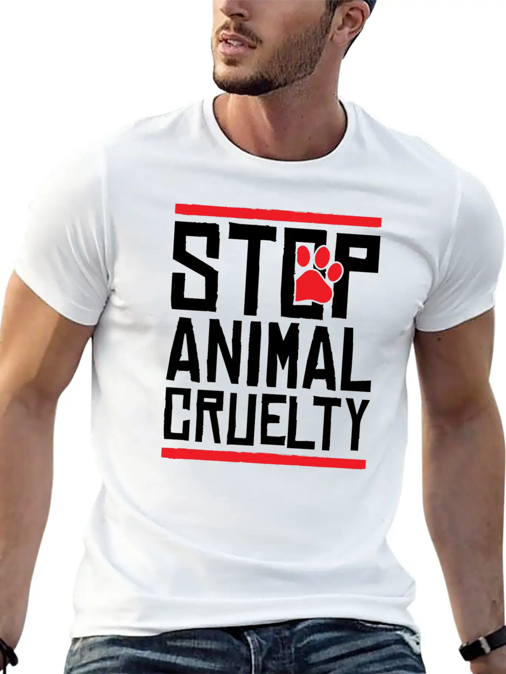 Animals Stop Brutality Cool Gift Unisex Casual T-Shirt – Clean Design For Daily Comfort