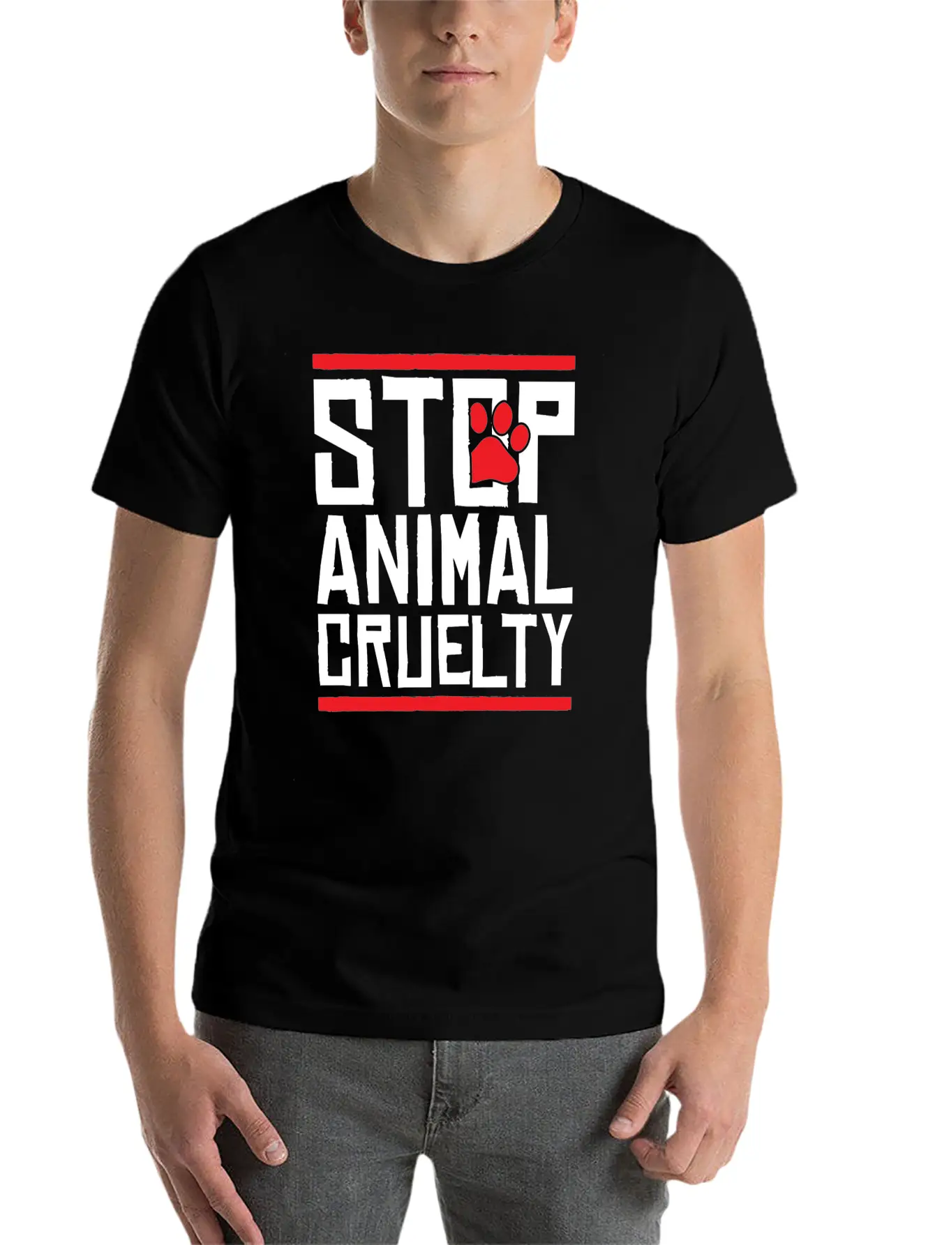 Animals Stop Brutality Cool Gift Unisex Casual T-Shirt – Clean Design For Daily Comfort