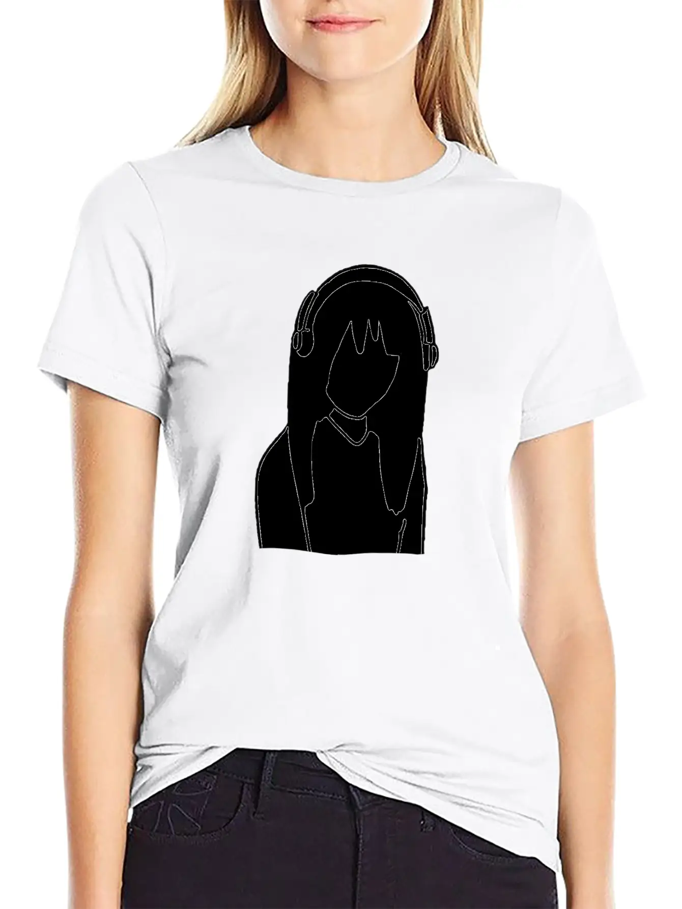 Anime Manga Girl Headphones Essential Cotton Tee For Daily Outfits – Unisex Style