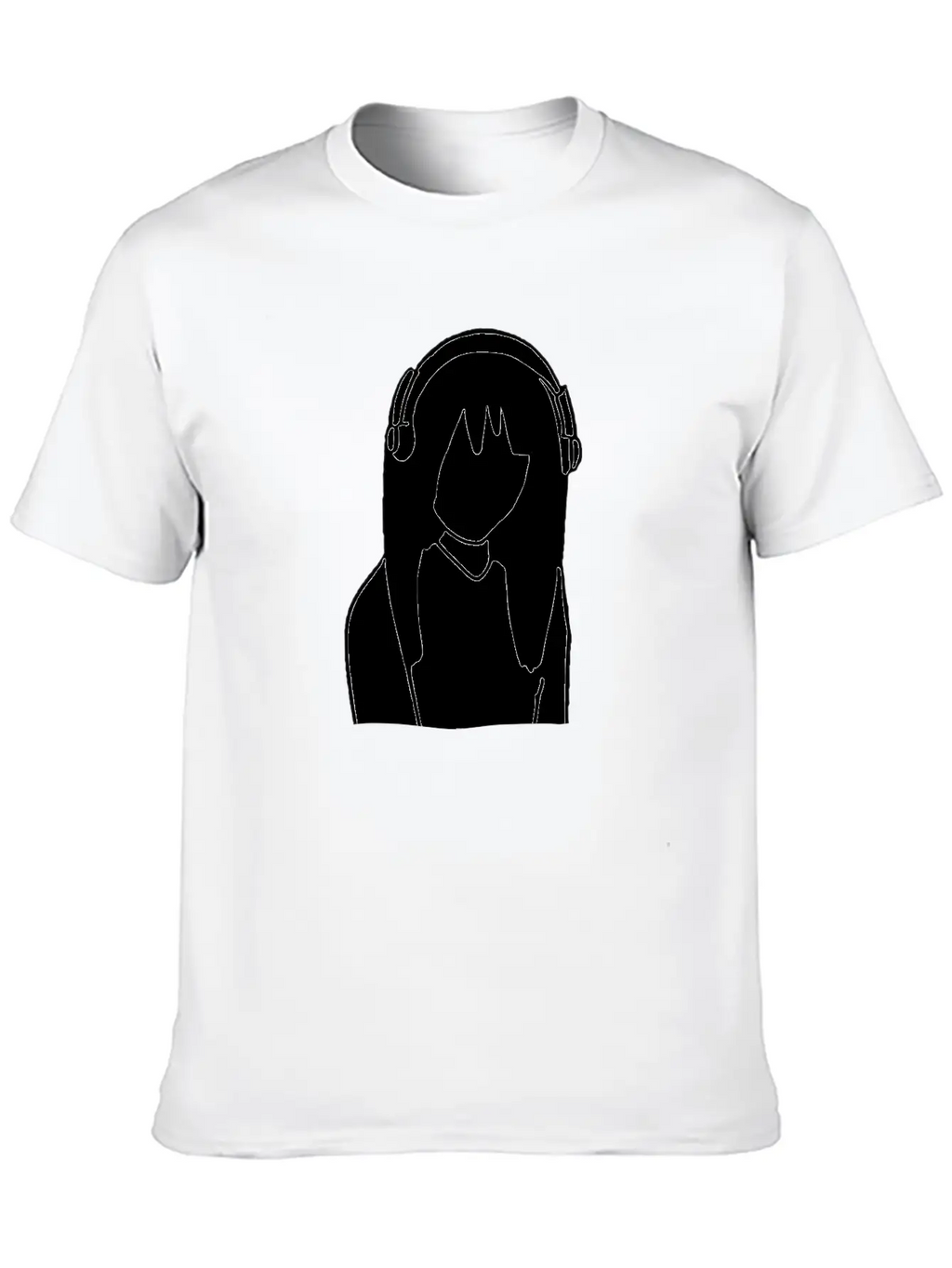 Anime Manga Girl Headphones Essential Cotton Tee For Daily Outfits – Unisex Style