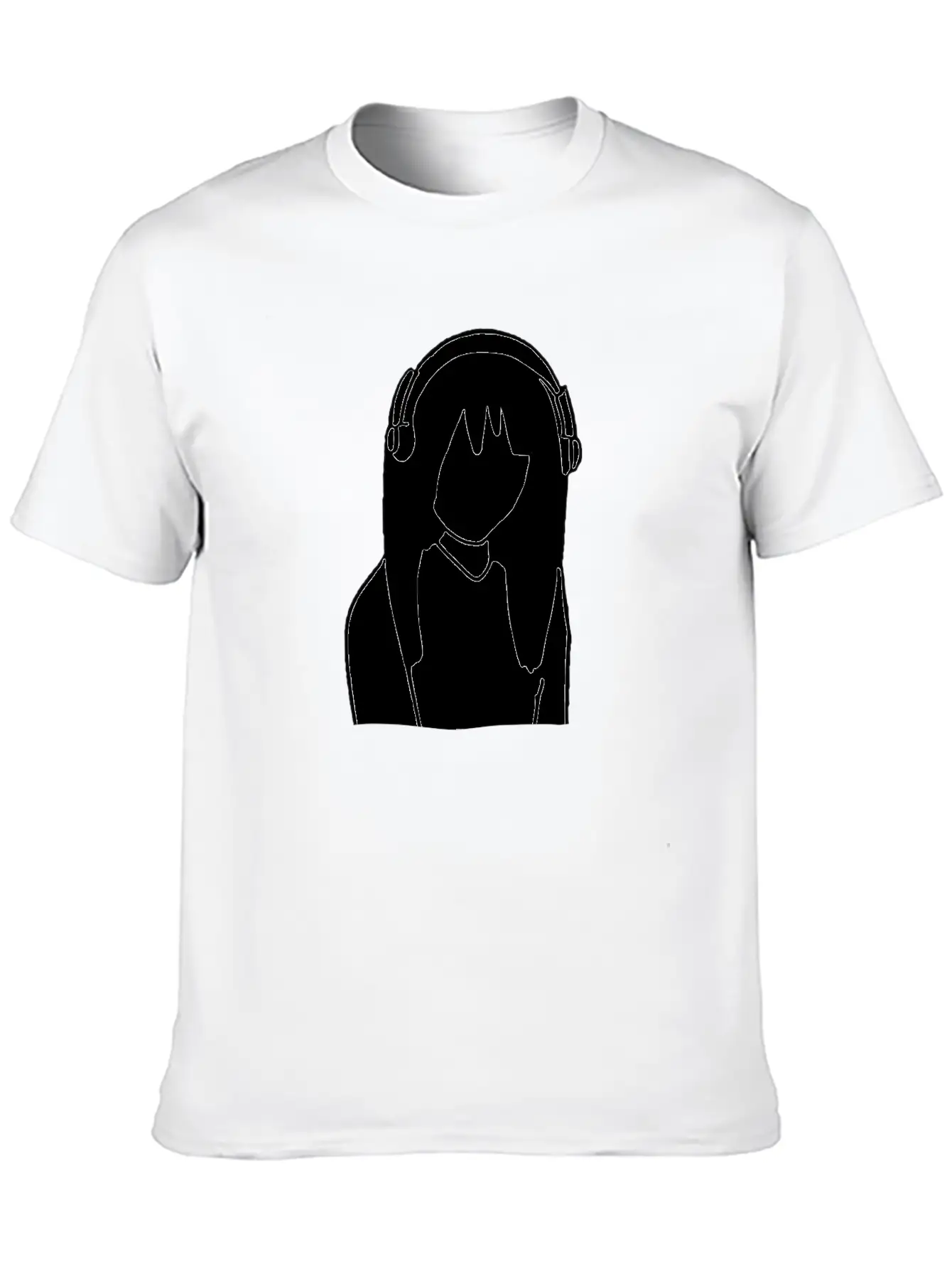 Anime Manga Girl Headphones Essential Cotton Tee For Daily Outfits – Unisex Style