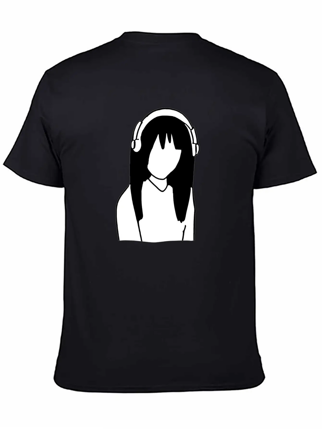 Anime Manga Girl Headphones Essential Cotton Tee For Daily Outfits – Unisex Style
