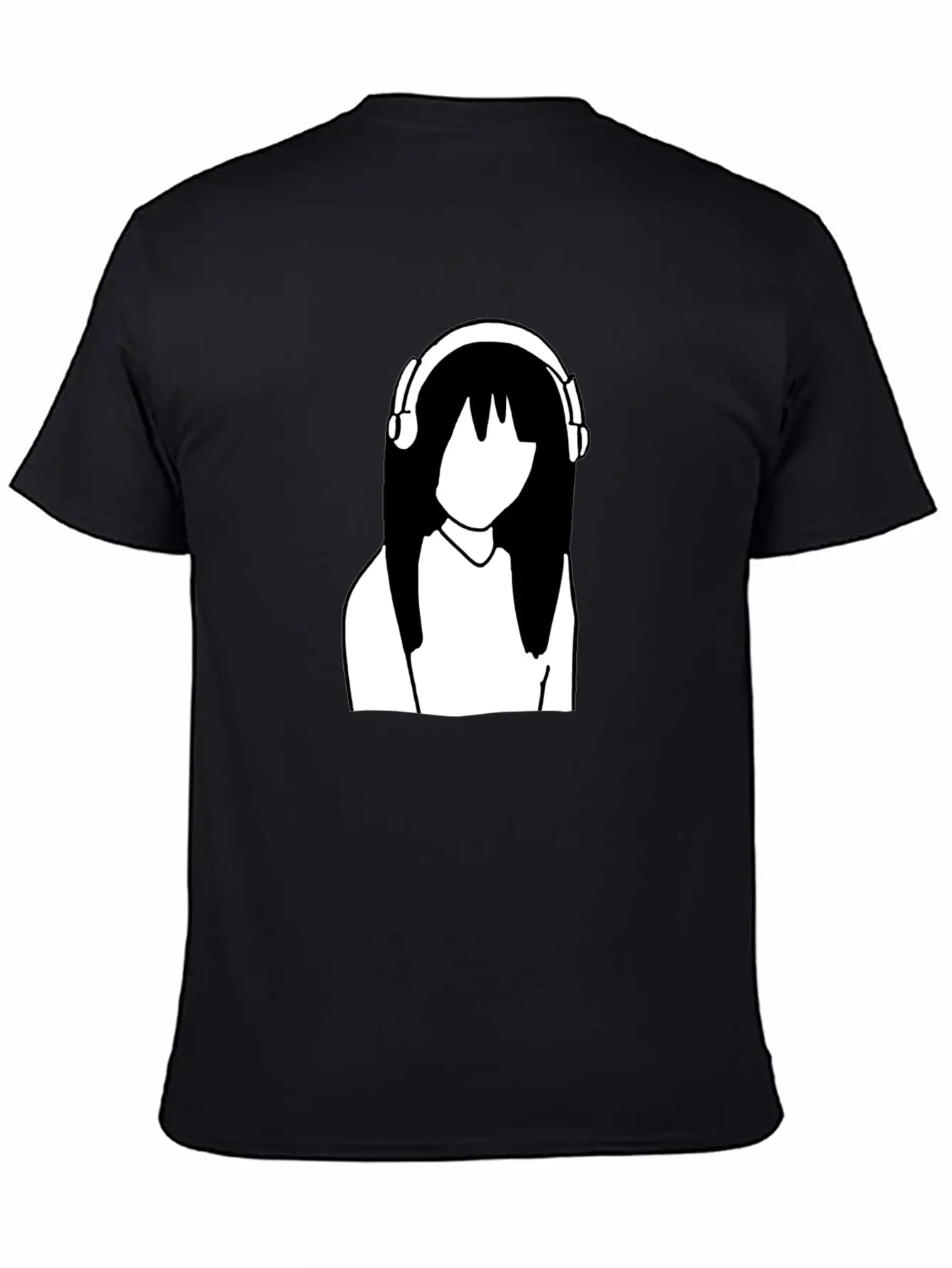 Anime Manga Girl Headphones Essential Cotton Tee For Daily Outfits – Unisex Style