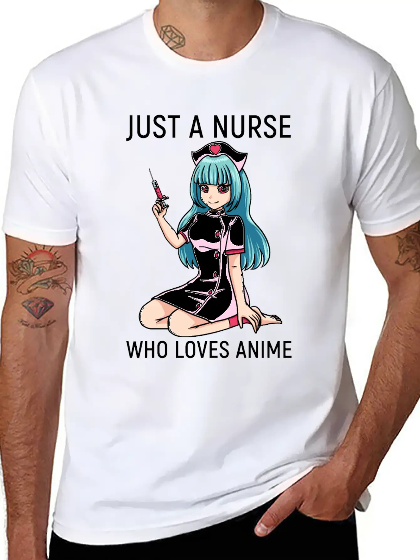 Anime Manga Kawaii Nurse Nursing Clinic Breathable Soft Cotton T-Shirt – Timeless Casual Look