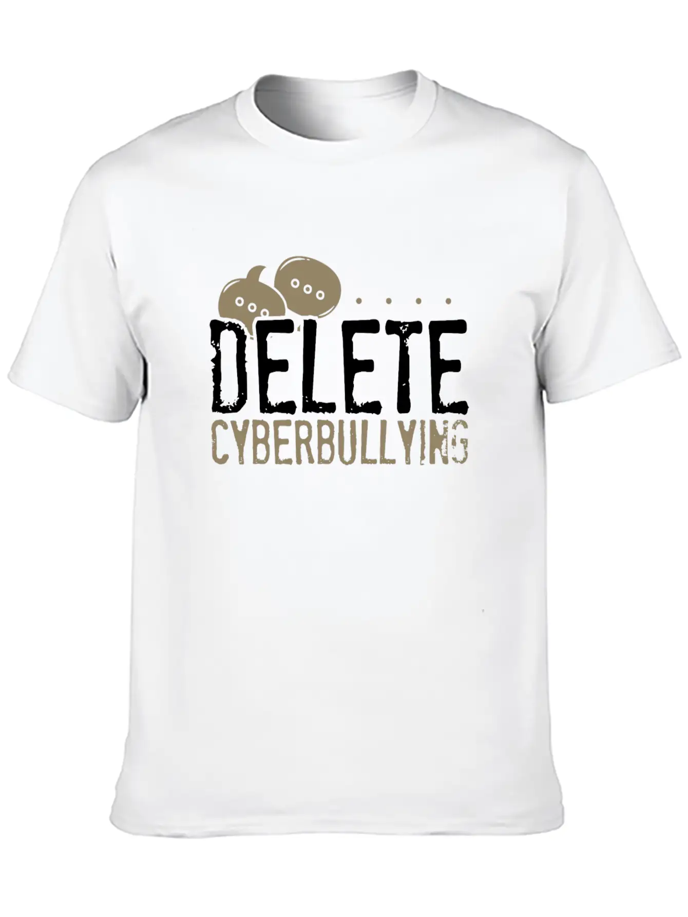 Anti Bullying Gifts Delete Cyberbullying Gifts Unisex Short Sleeve Soft Cotton T-Shirt – Casual Everyday Wear
