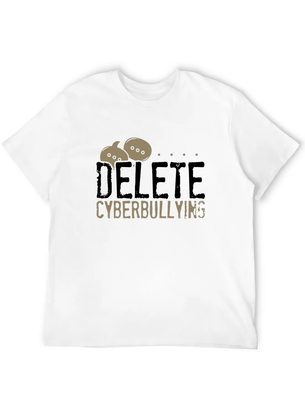 Anti Bullying Gifts Delete Cyberbullying Gifts Unisex Short Sleeve Soft Cotton T-Shirt – Casual Everyday Wear