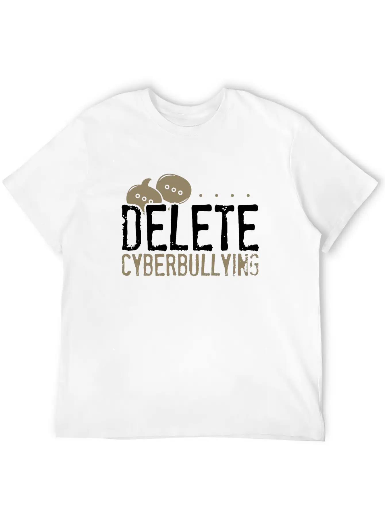 Anti Bullying Gifts Delete Cyberbullying Gifts Unisex Short Sleeve Soft Cotton T-Shirt – Casual Everyday Wear