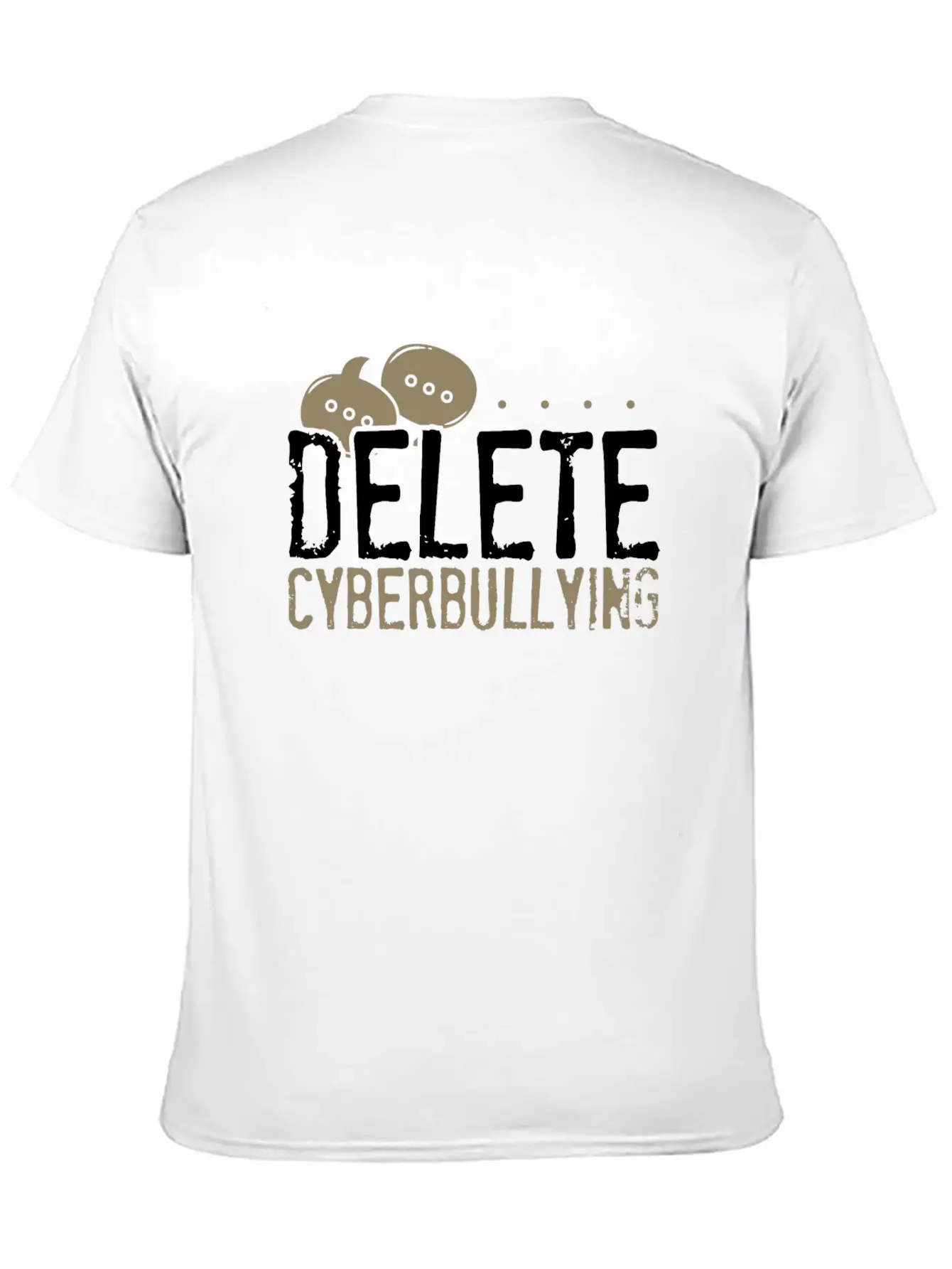 Anti Bullying Gifts Delete Cyberbullying Gifts Unisex Short Sleeve Soft Cotton T-Shirt – Casual Everyday Wear