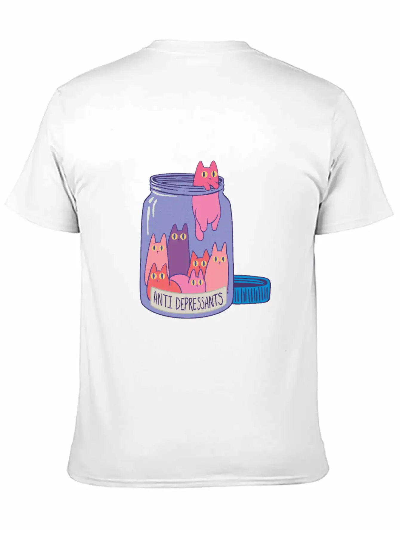 Anti-Depressants: Cats In A Jar Stylish Everyday T-Shirt – Unisex Basic Cotton Tee