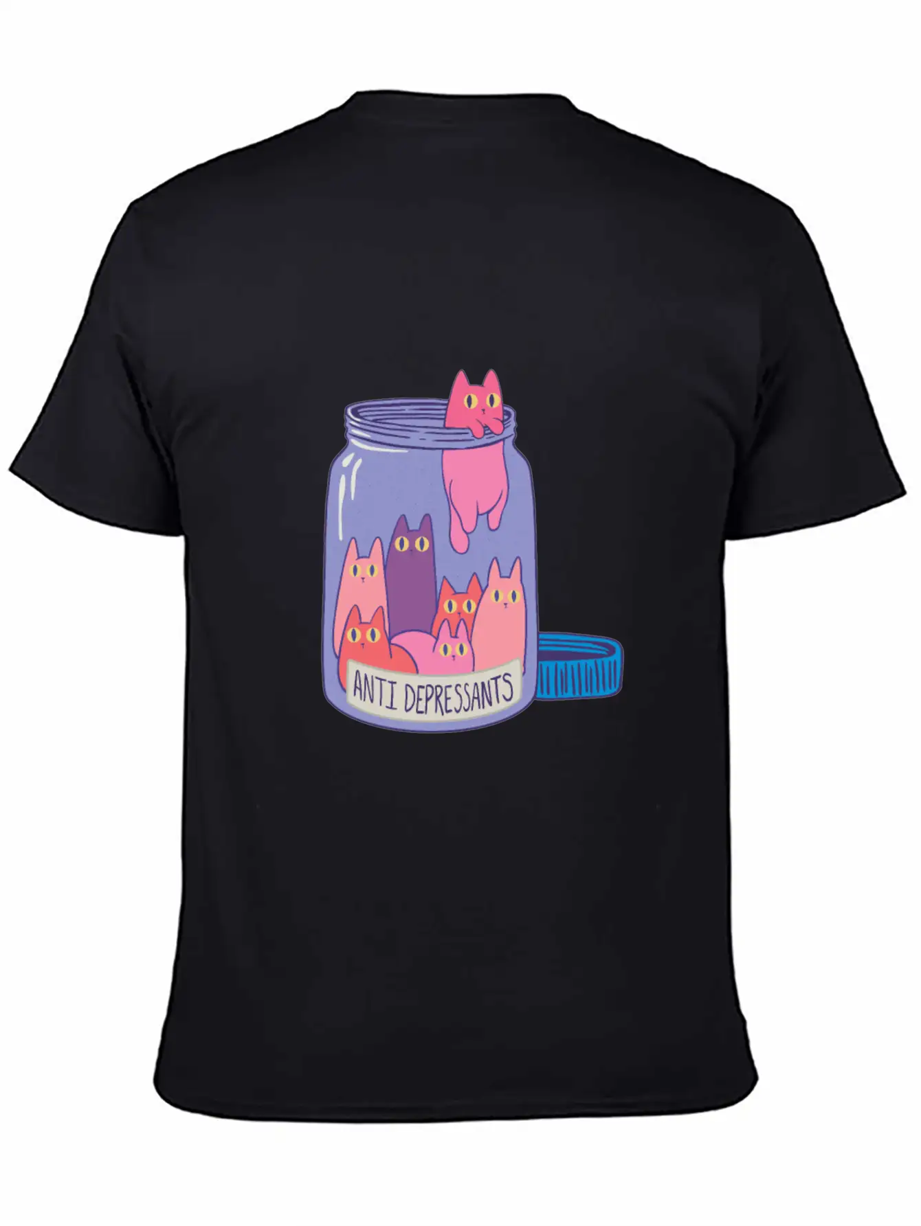Anti-Depressants: Cats In A Jar Stylish Everyday T-Shirt – Unisex Basic Cotton Tee