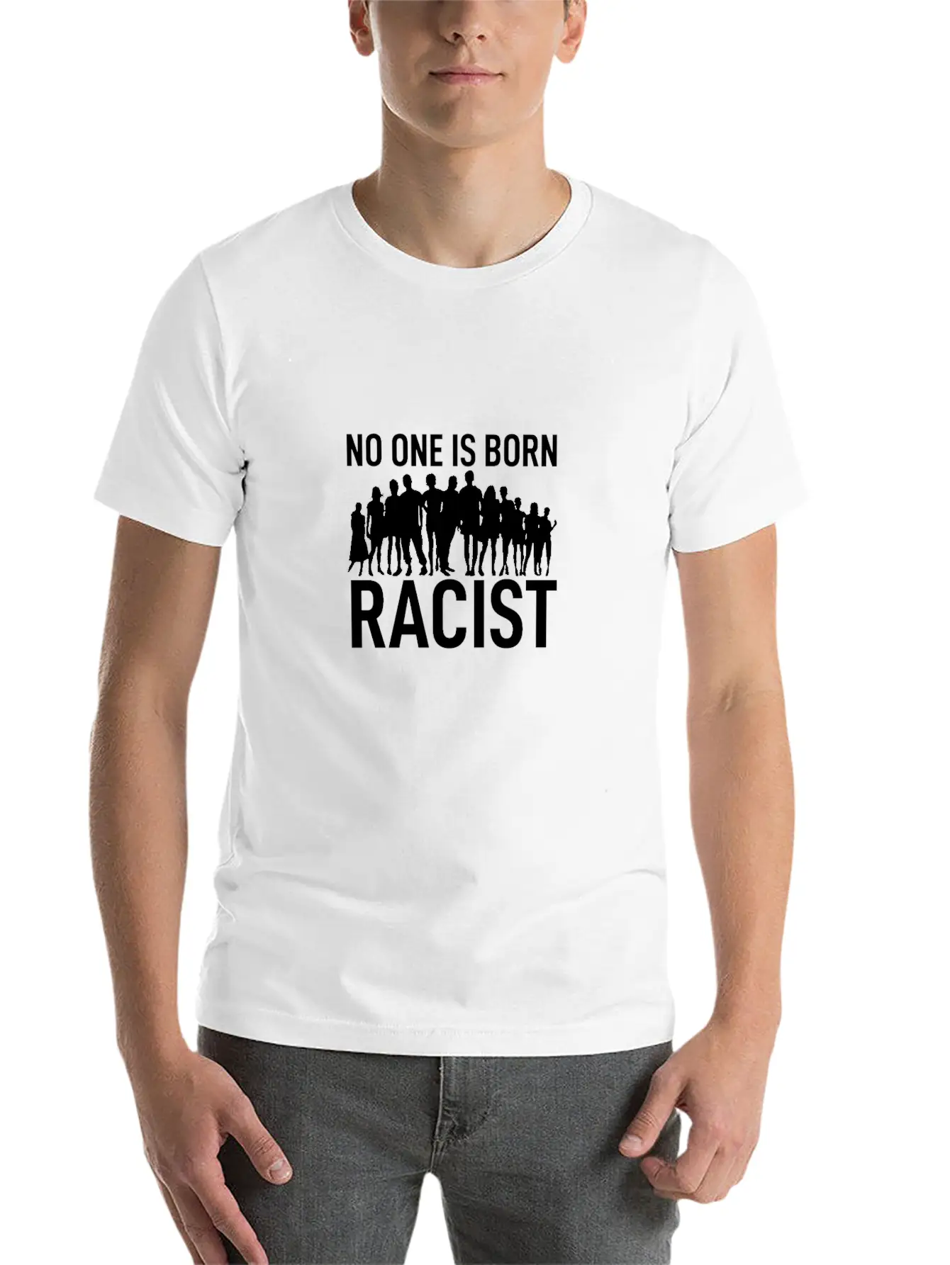 Anti Racism Breathable Soft Cotton T-Shirt – Timeless Casual Look