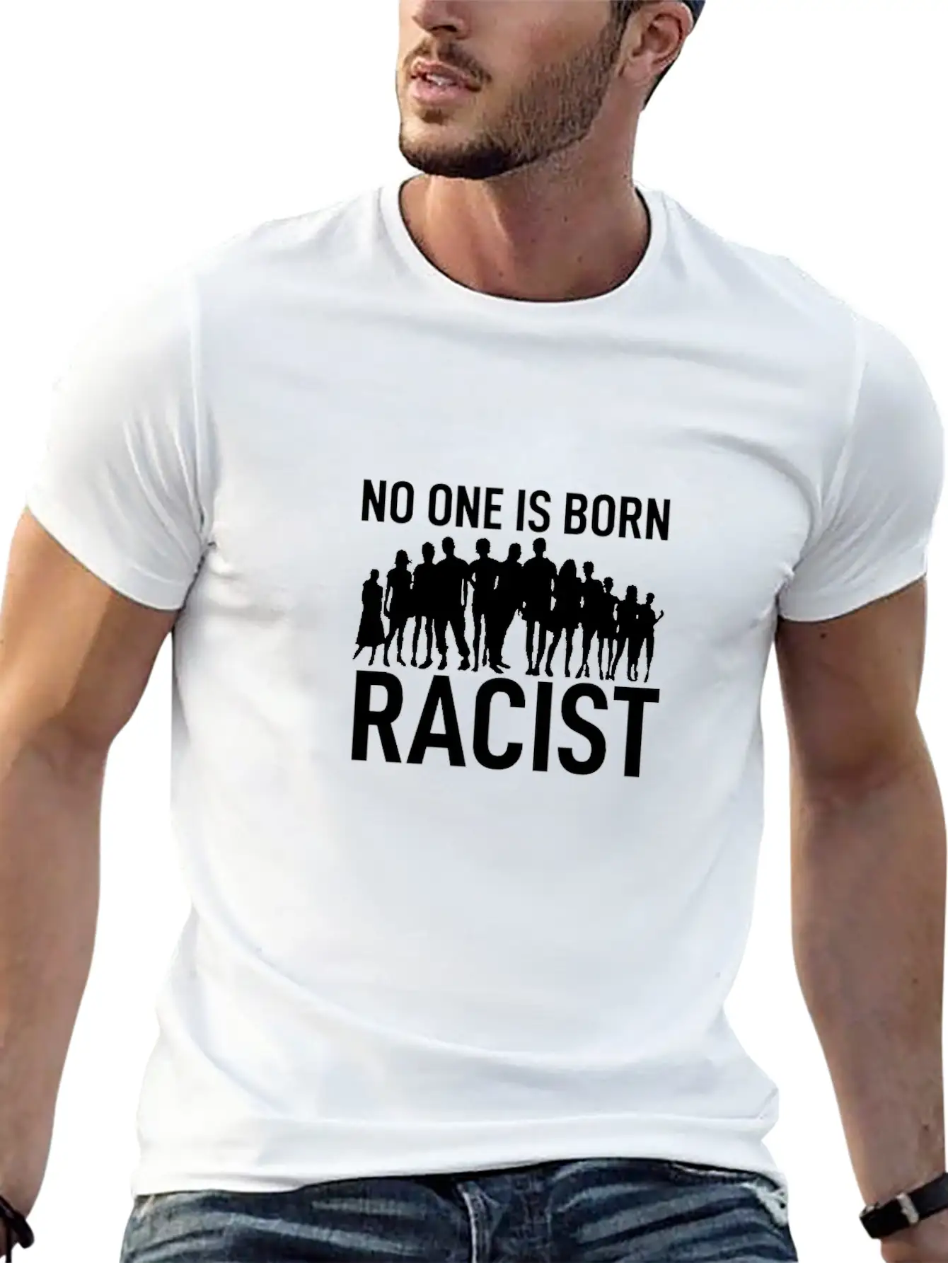 Anti Racism Breathable Soft Cotton T-Shirt – Timeless Casual Look