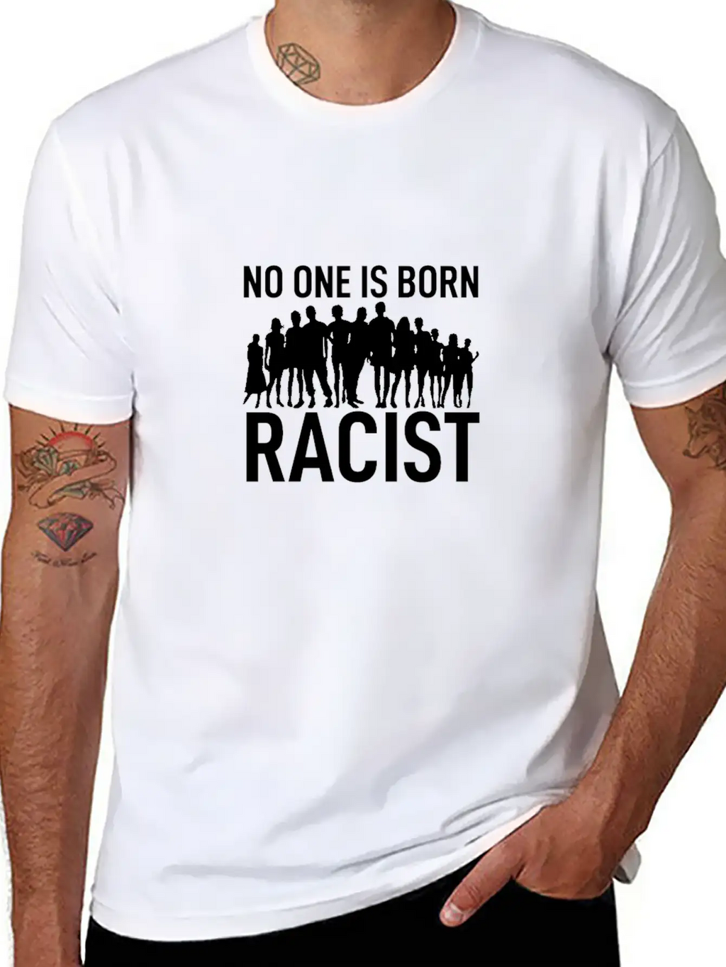 Anti Racism Breathable Soft Cotton T-Shirt – Timeless Casual Look