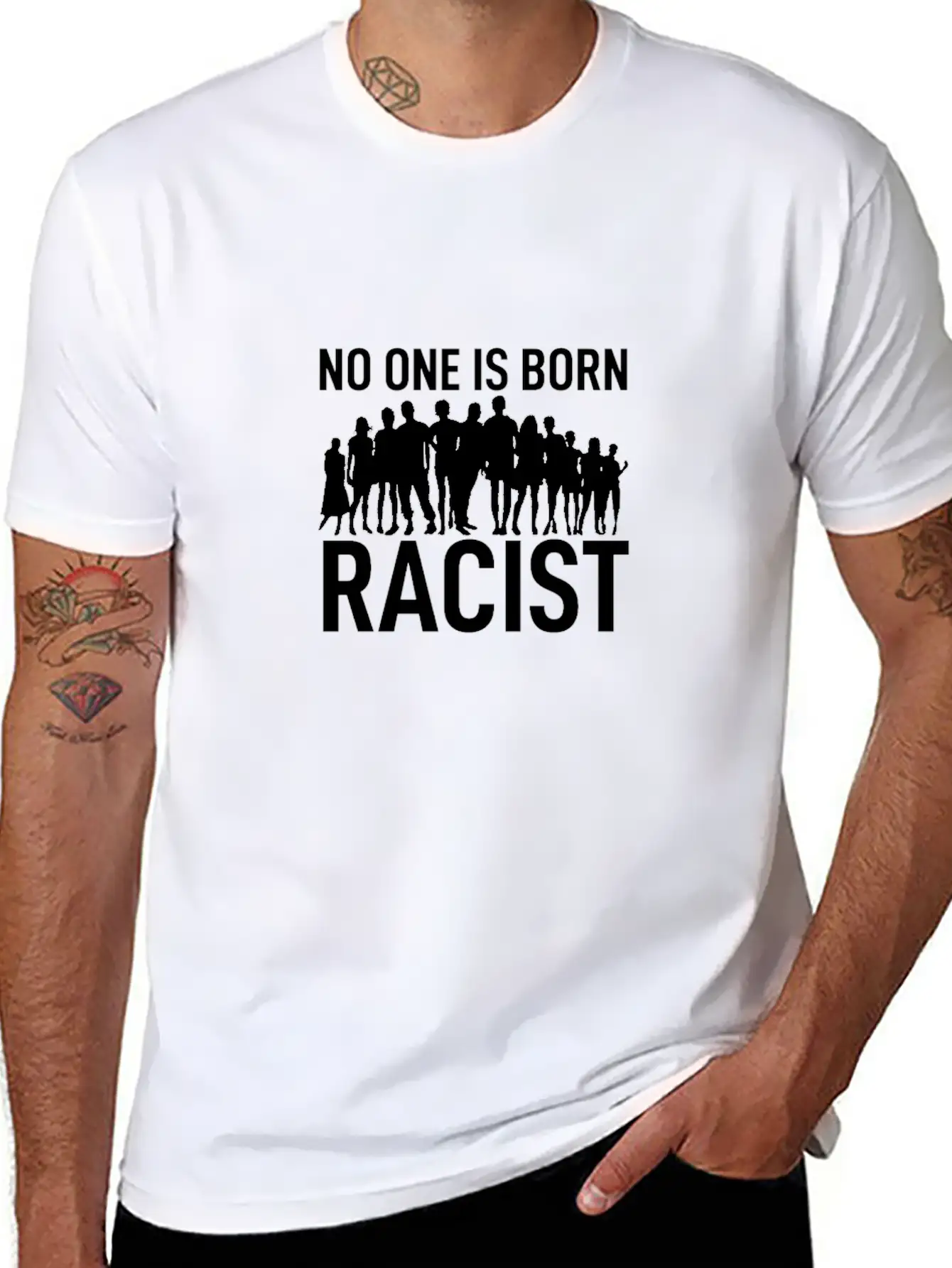 Anti Racism Breathable Soft Cotton T-Shirt – Timeless Casual Look