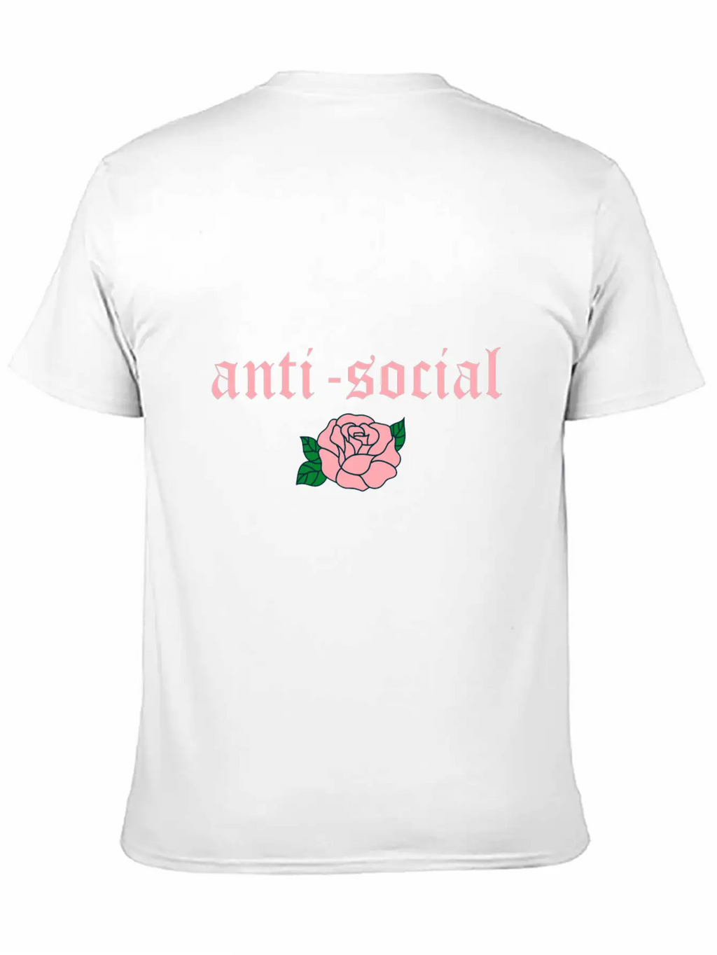Anti Social Rose Soft Grunge Teen E-girl Gift Unisex Casual T-Shirt – Clean Design For Daily Comfort