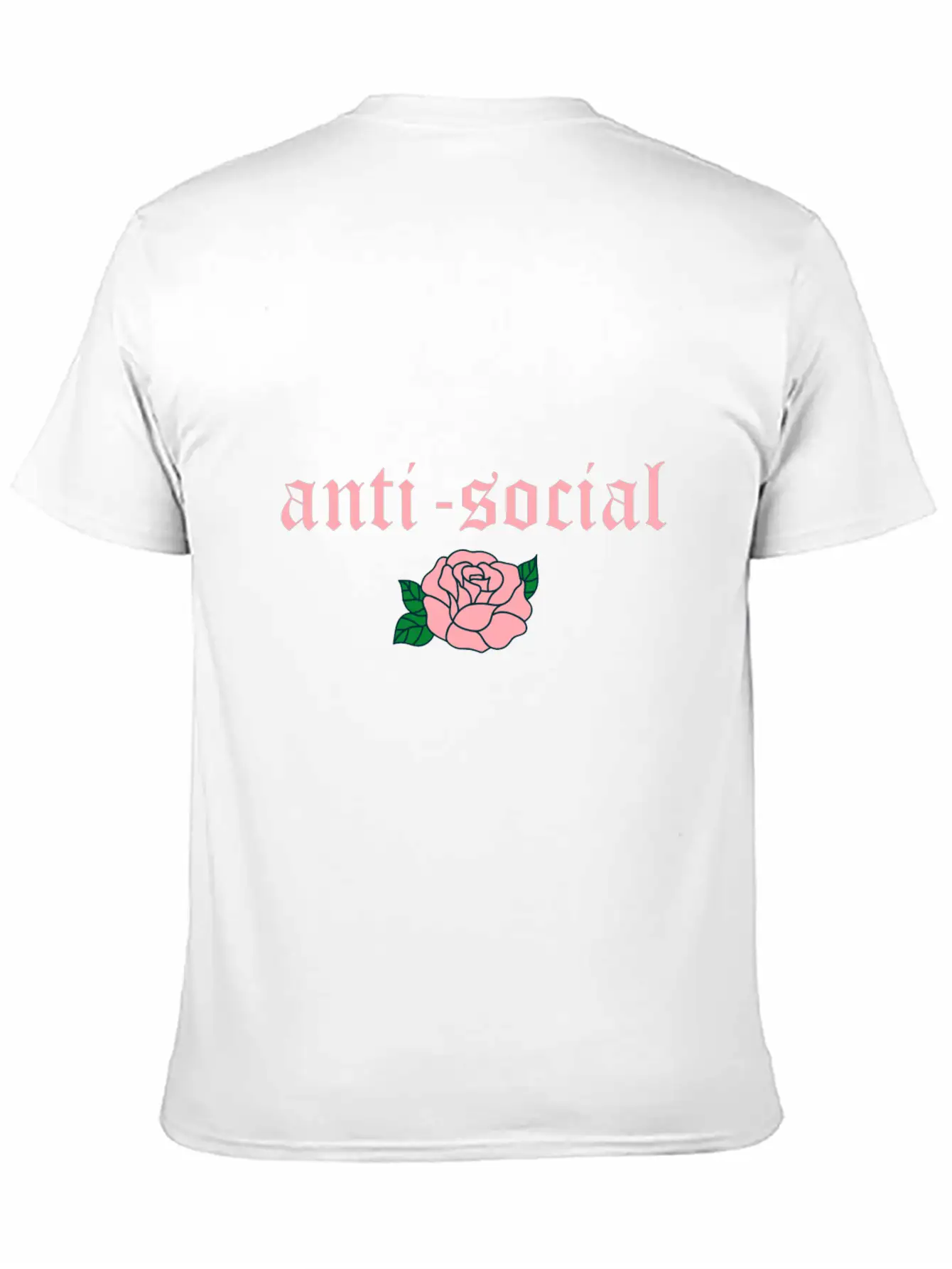 Anti Social Rose Soft Grunge Teen E-girl Gift Unisex Casual T-Shirt – Clean Design For Daily Comfort
