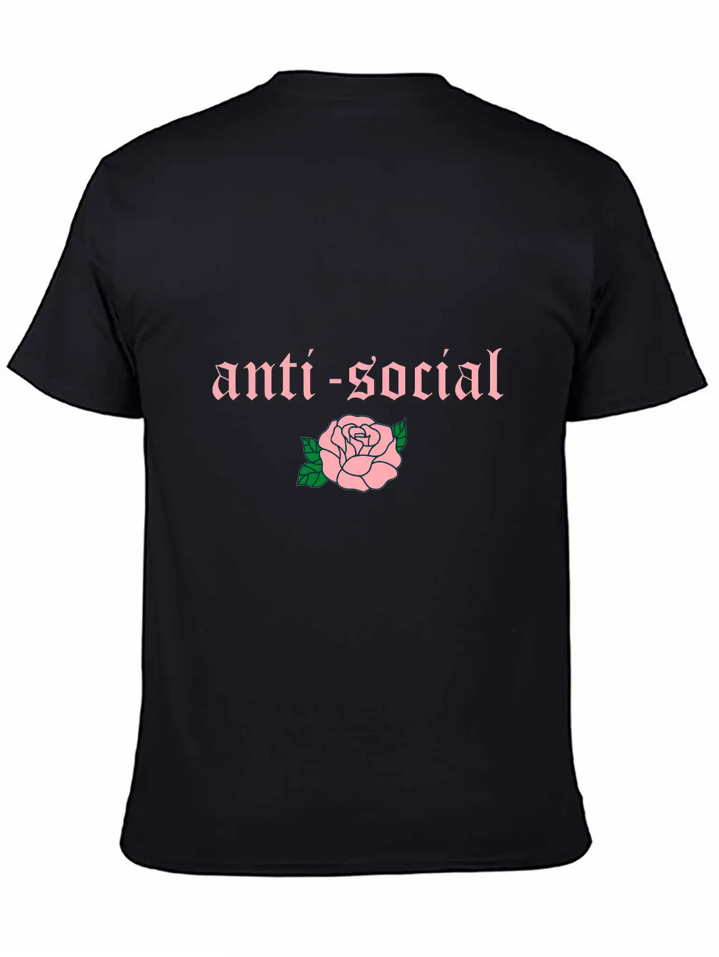 Anti Social Rose Soft Grunge Teen E-girl Gift Unisex Casual T-Shirt – Clean Design For Daily Comfort