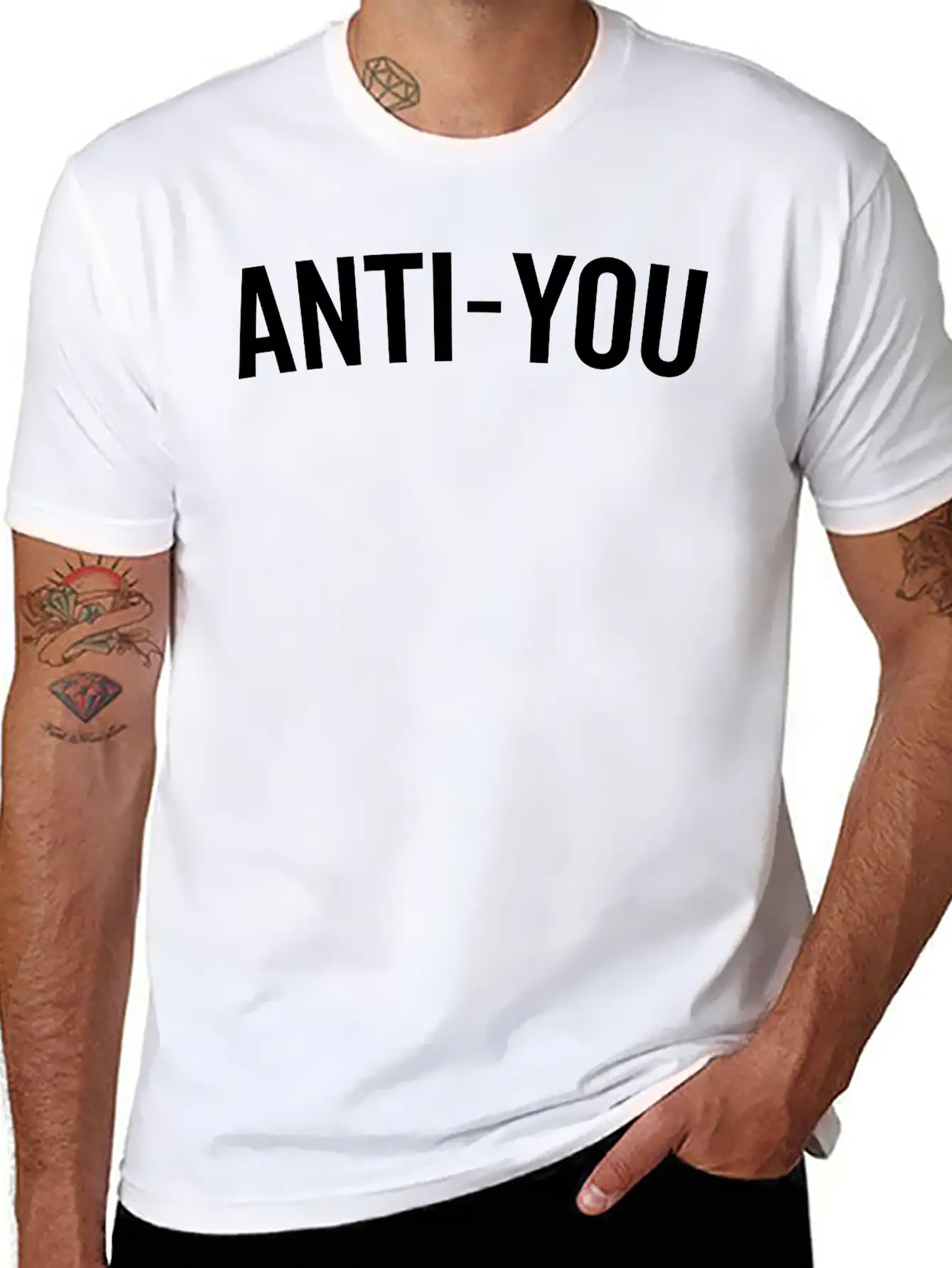 Anti-You Funny Quote Casual Graphic T-Shirt – Simple And Comfortable Daily Wear