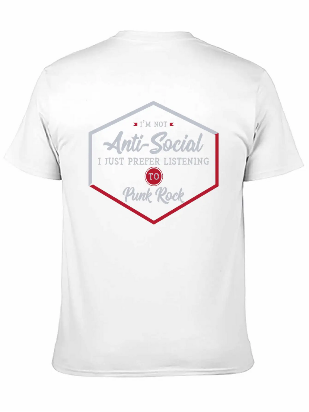 Antisocial Punk Rocker Unisex Casual T-Shirt – Clean Design For Daily Comfort