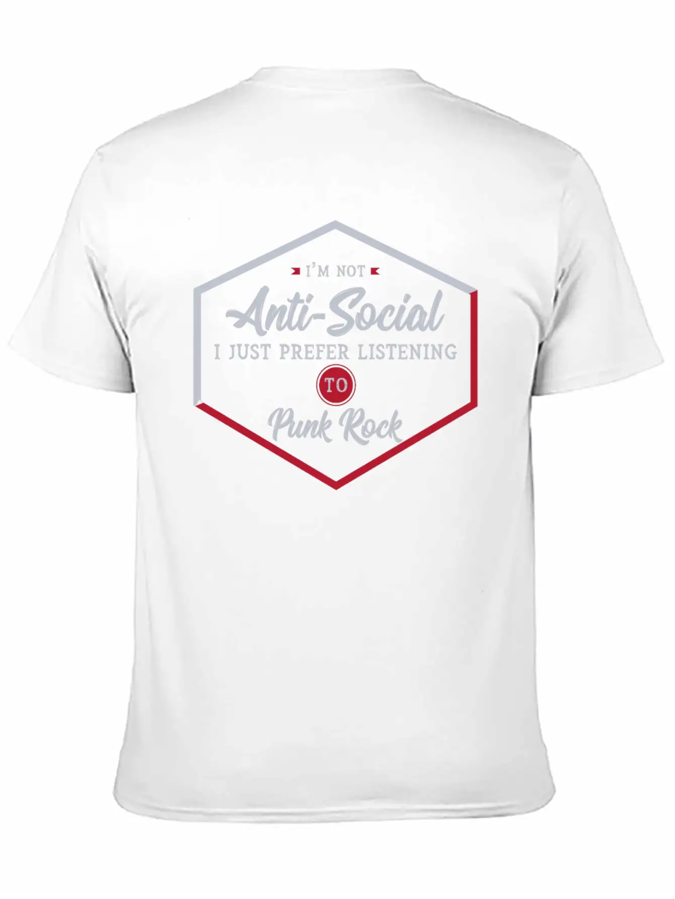 Antisocial Punk Rocker Unisex Casual T-Shirt – Clean Design For Daily Comfort