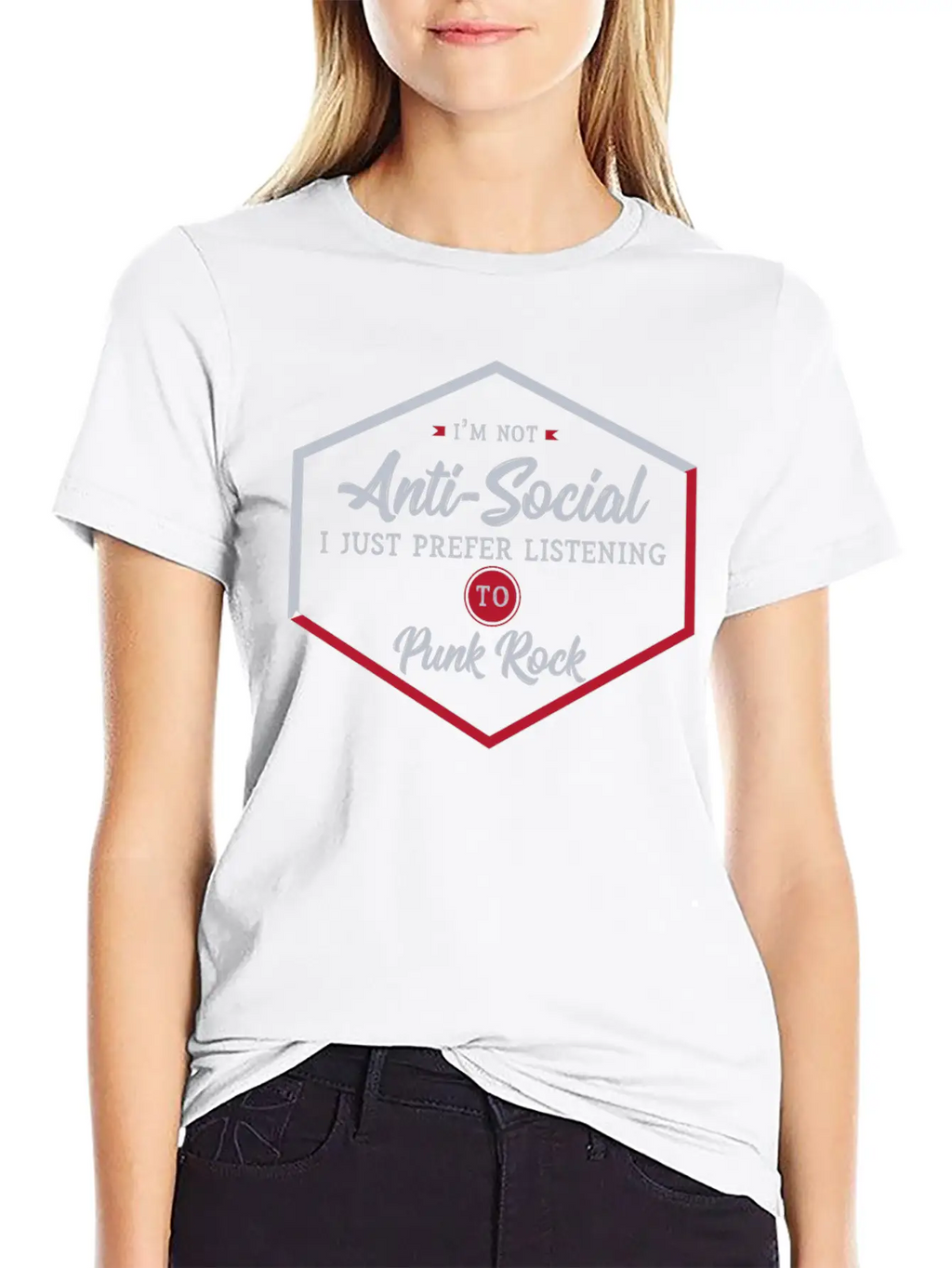 Antisocial Punk Rocker Unisex Casual T-Shirt – Clean Design For Daily Comfort
