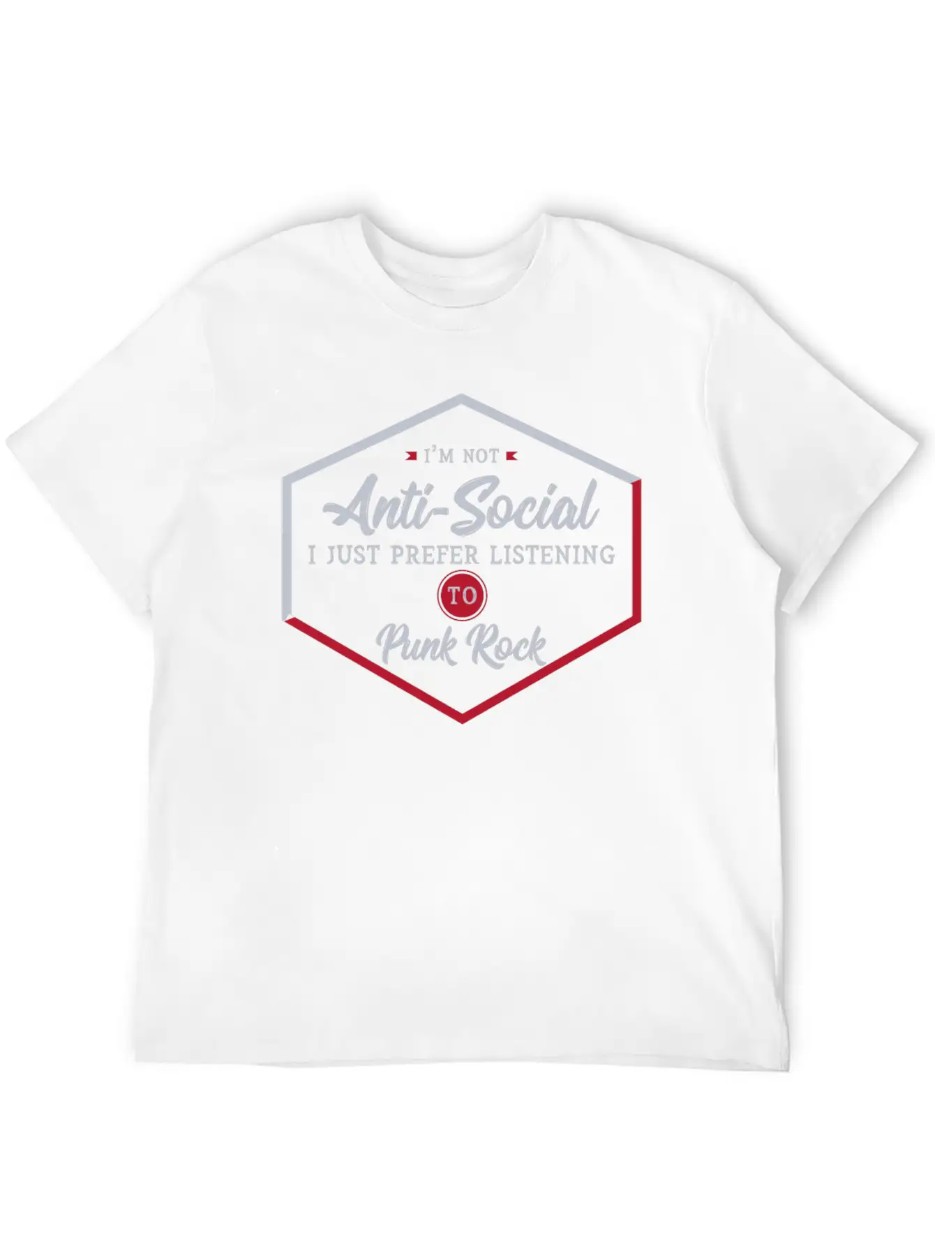 Antisocial Punk Rocker Unisex Casual T-Shirt – Clean Design For Daily Comfort