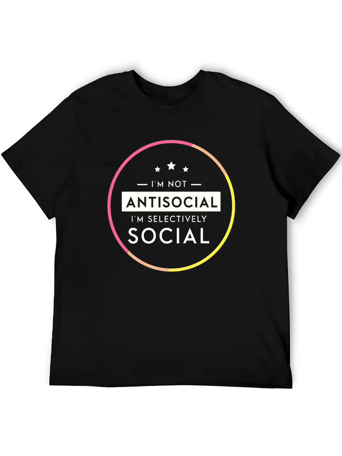 Antisocial Socially Selective Introverted Casual Graphic T-Shirt – Simple And Comfortable Daily Wear