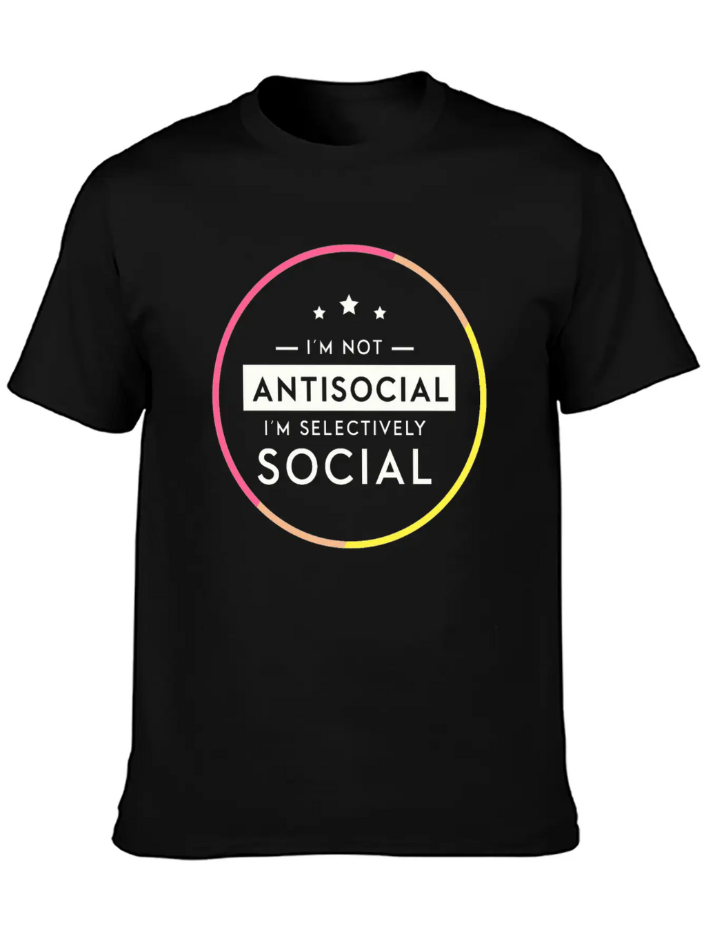 Antisocial Socially Selective Introverted Casual Graphic T-Shirt – Simple And Comfortable Daily Wear