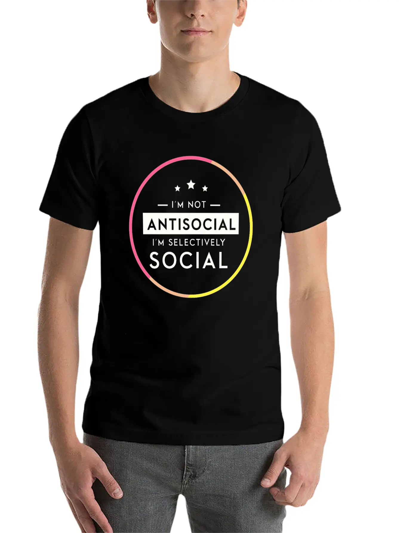 Antisocial Socially Selective Introverted Casual Graphic T-Shirt – Simple And Comfortable Daily Wear