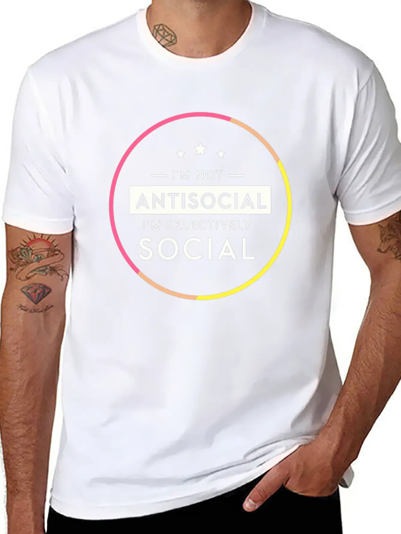 Antisocial Socially Selective Introverted Casual Graphic T-Shirt – Simple And Comfortable Daily Wear