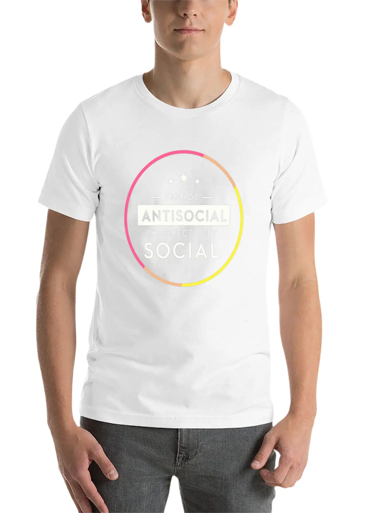 Antisocial Socially Selective Introverted Casual Graphic T-Shirt – Simple And Comfortable Daily Wear
