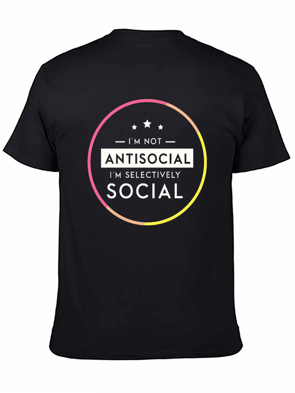 Antisocial Socially Selective Introverted Casual Graphic T-Shirt – Simple And Comfortable Daily Wear