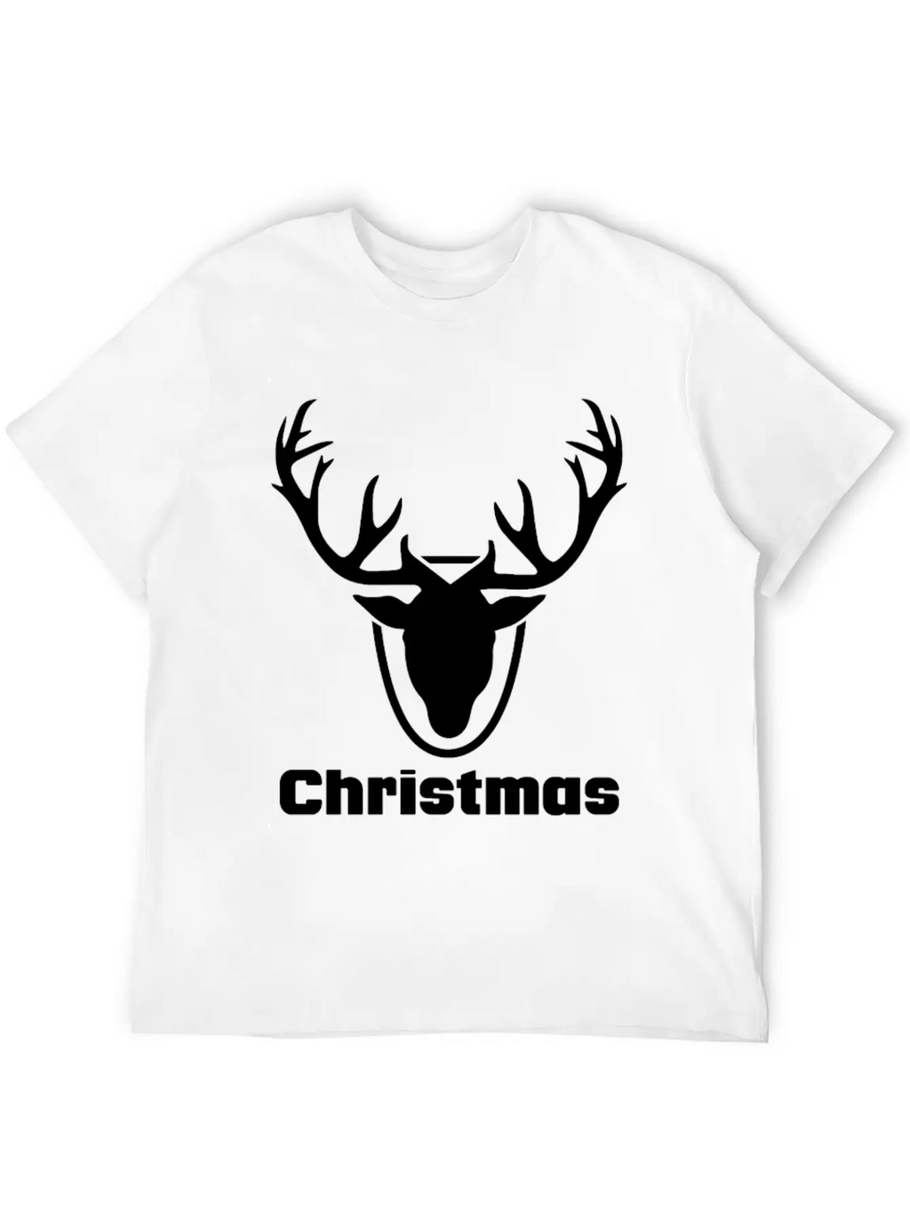 Antlers Merry Christmas Funny Tshirt Unisex Short Sleeve Soft Cotton T-Shirt – Casual Everyday Wear