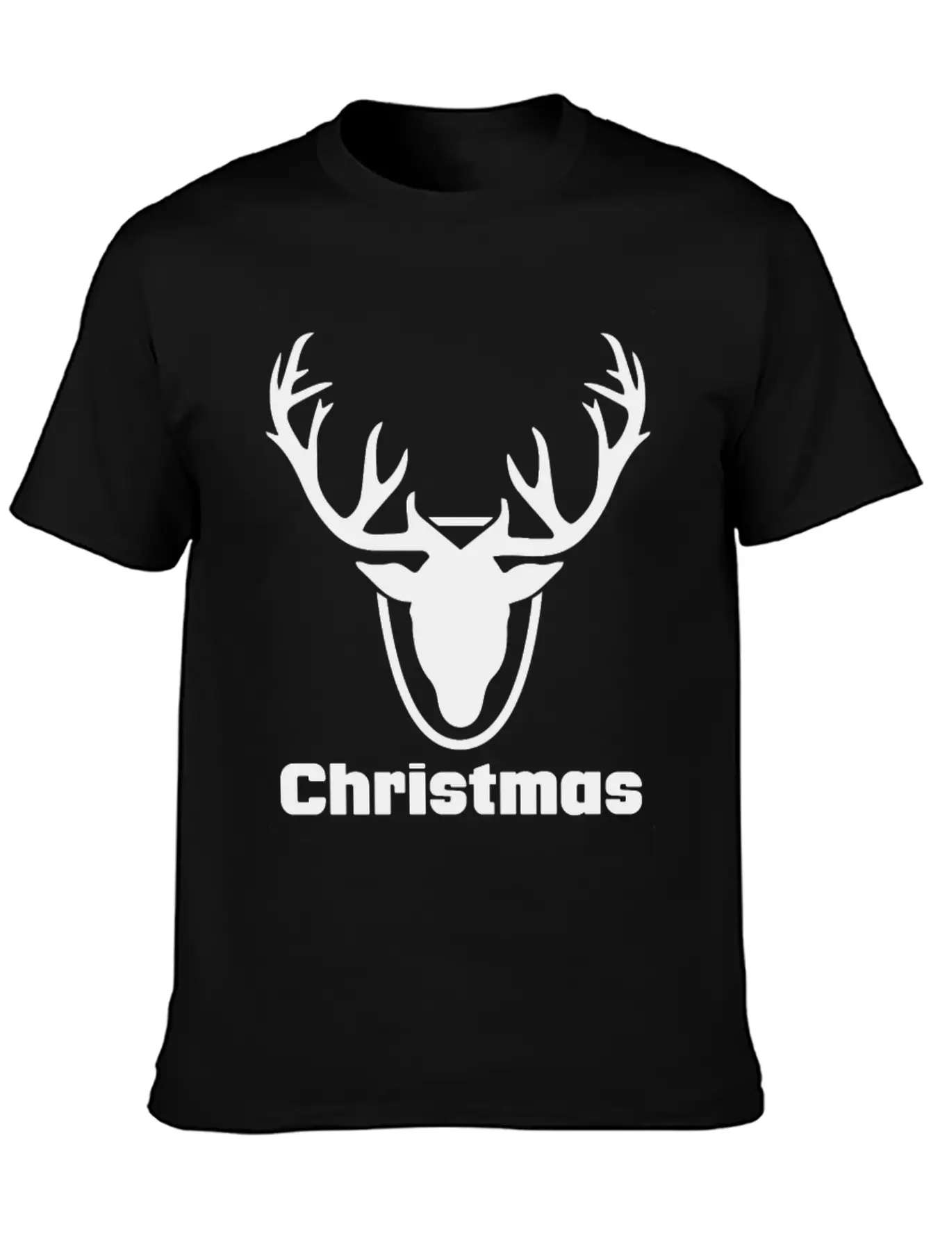 Antlers Merry Christmas Funny Tshirt Unisex Short Sleeve Soft Cotton T-Shirt – Casual Everyday Wear