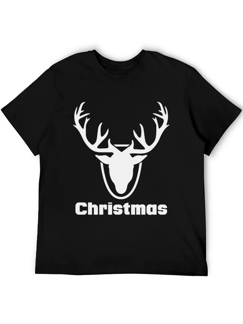 Antlers Merry Christmas Funny Tshirt Unisex Short Sleeve Soft Cotton T-Shirt – Casual Everyday Wear
