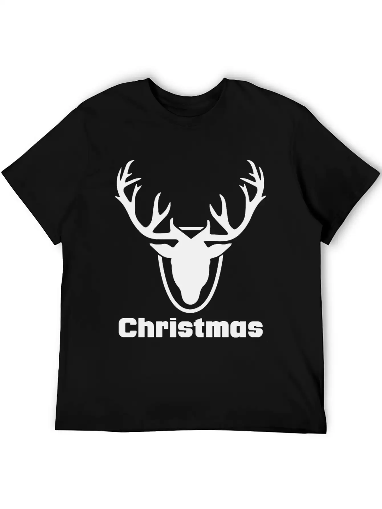 Antlers Merry Christmas Funny Tshirt Unisex Short Sleeve Soft Cotton T-Shirt – Casual Everyday Wear