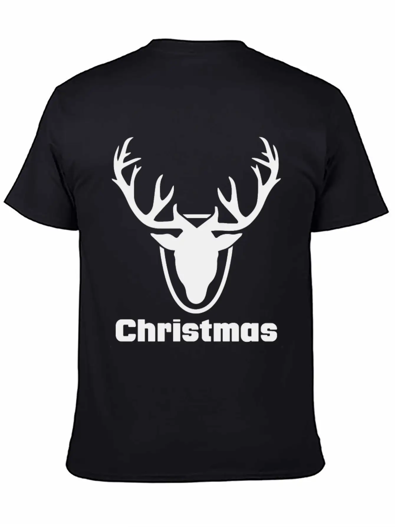 Antlers Merry Christmas Funny Tshirt Unisex Short Sleeve Soft Cotton T-Shirt – Casual Everyday Wear