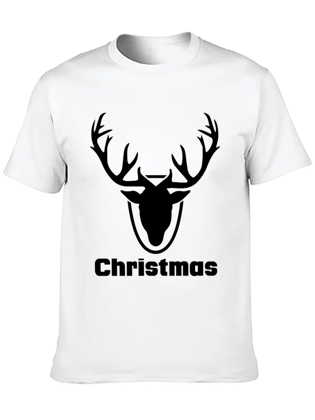 Antlers Merry Christmas Funny Tshirt Unisex Short Sleeve Soft Cotton T-Shirt – Casual Everyday Wear